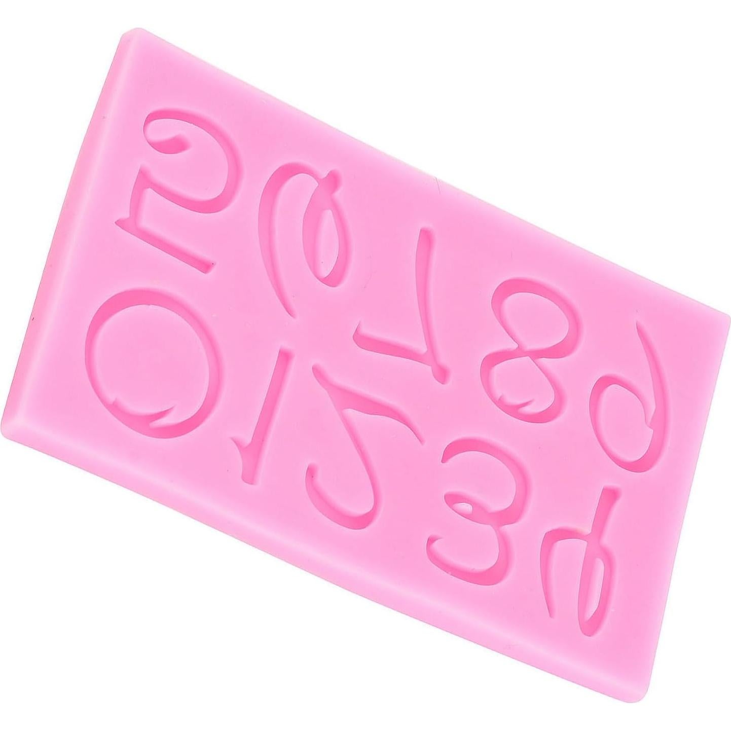 Molde de Silicona para Fondant Números 0-9 YIHUOMOLDS 11.4x6.8cm