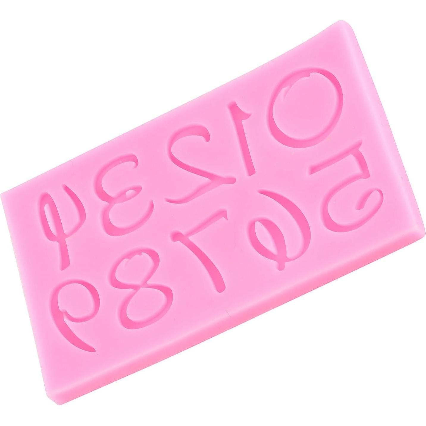 Molde de Silicona para Fondant Números 0-9 YIHUOMOLDS 11.4x6.8cm