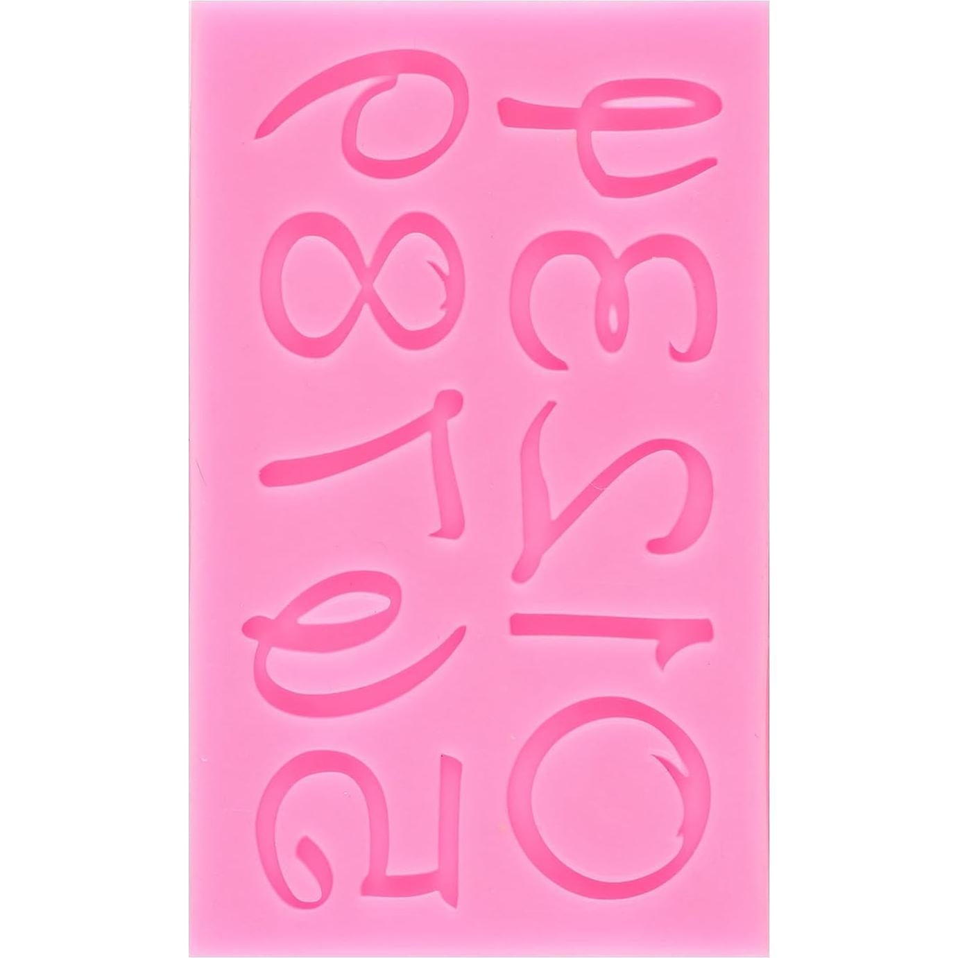 Molde de Silicona para Fondant Números 0-9 YIHUOMOLDS 11.4x6.8cm