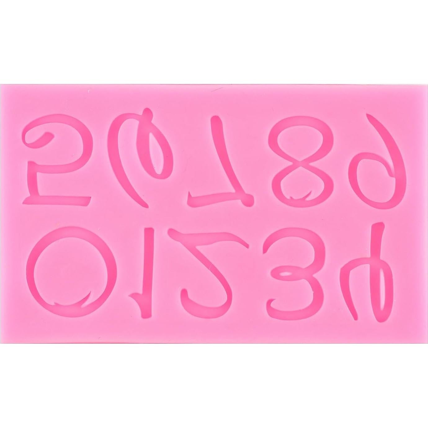 Molde de Silicona para Fondant Números 0-9 YIHUOMOLDS 11.4x6.8cm