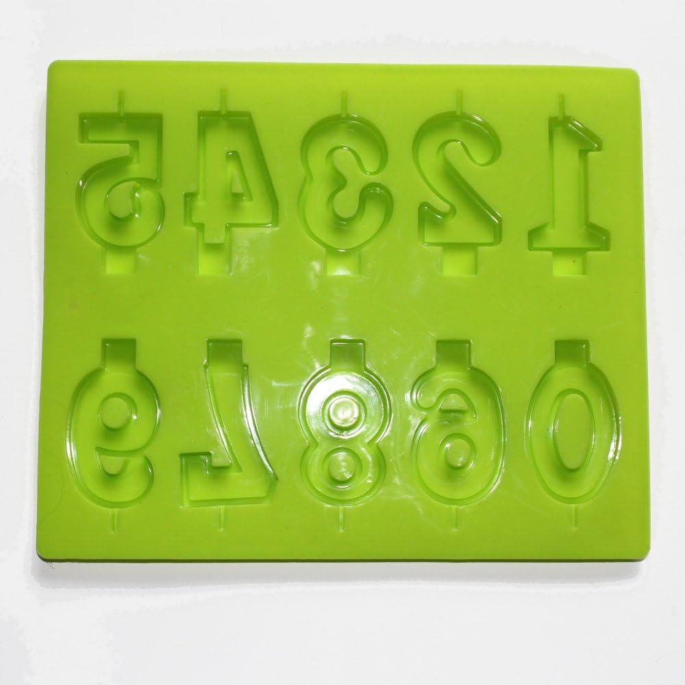Molde de Silicona para Velas de Números X-Haibei 7.1cm