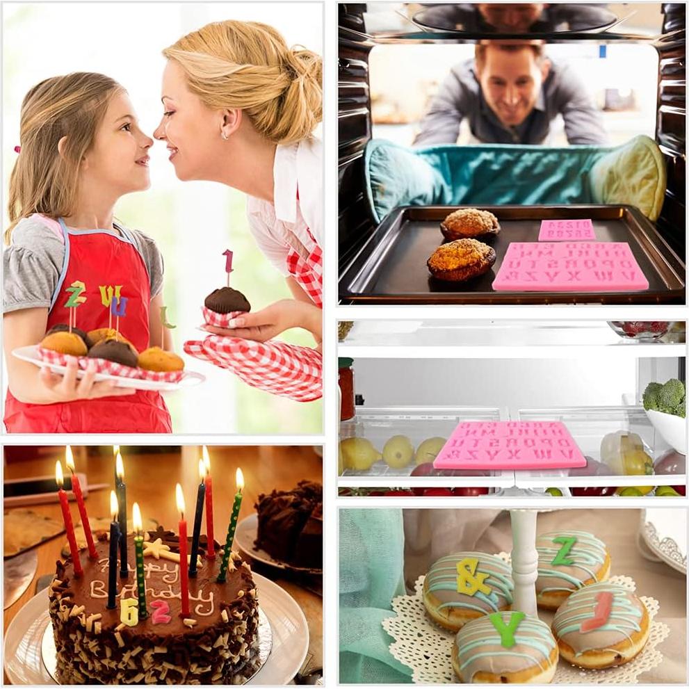 Molde de Silicona Letras y Números Gótico MEIYOUJU AM 2 Pcs