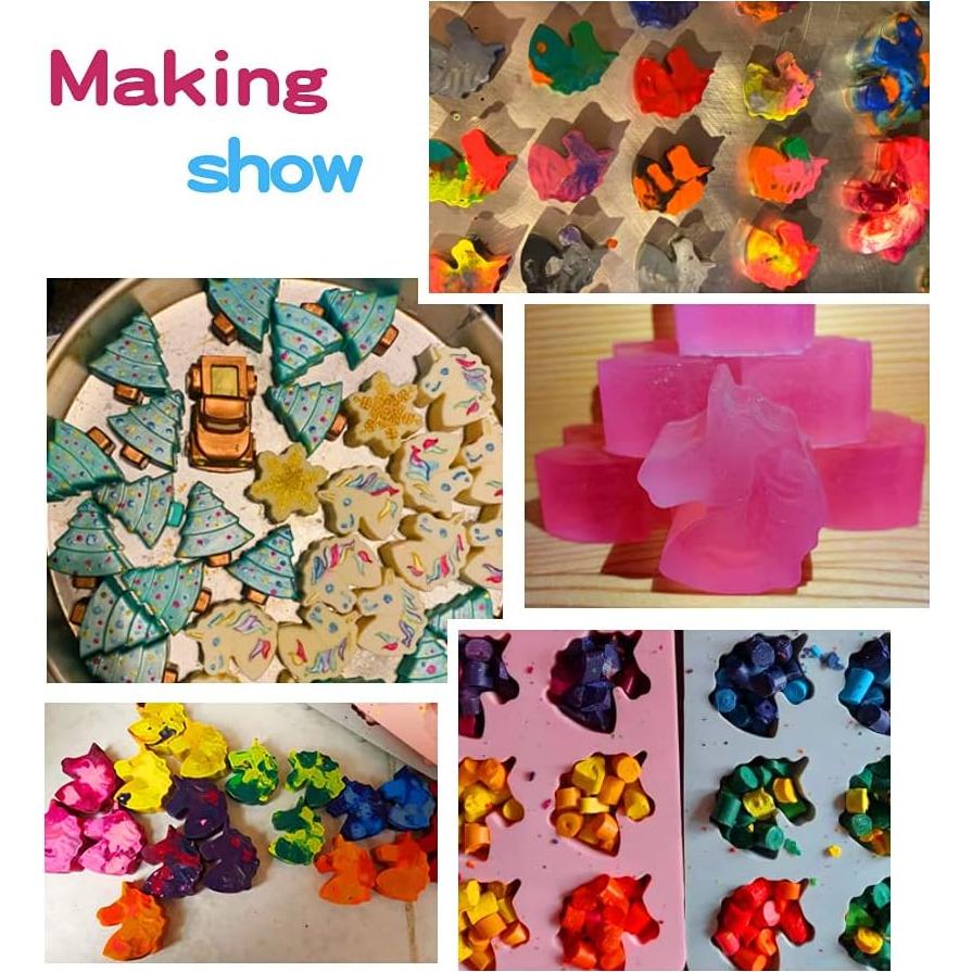 Paquete de 3 Moldes de Silicona Unicornio Vpqnee 14.5x12.3cm