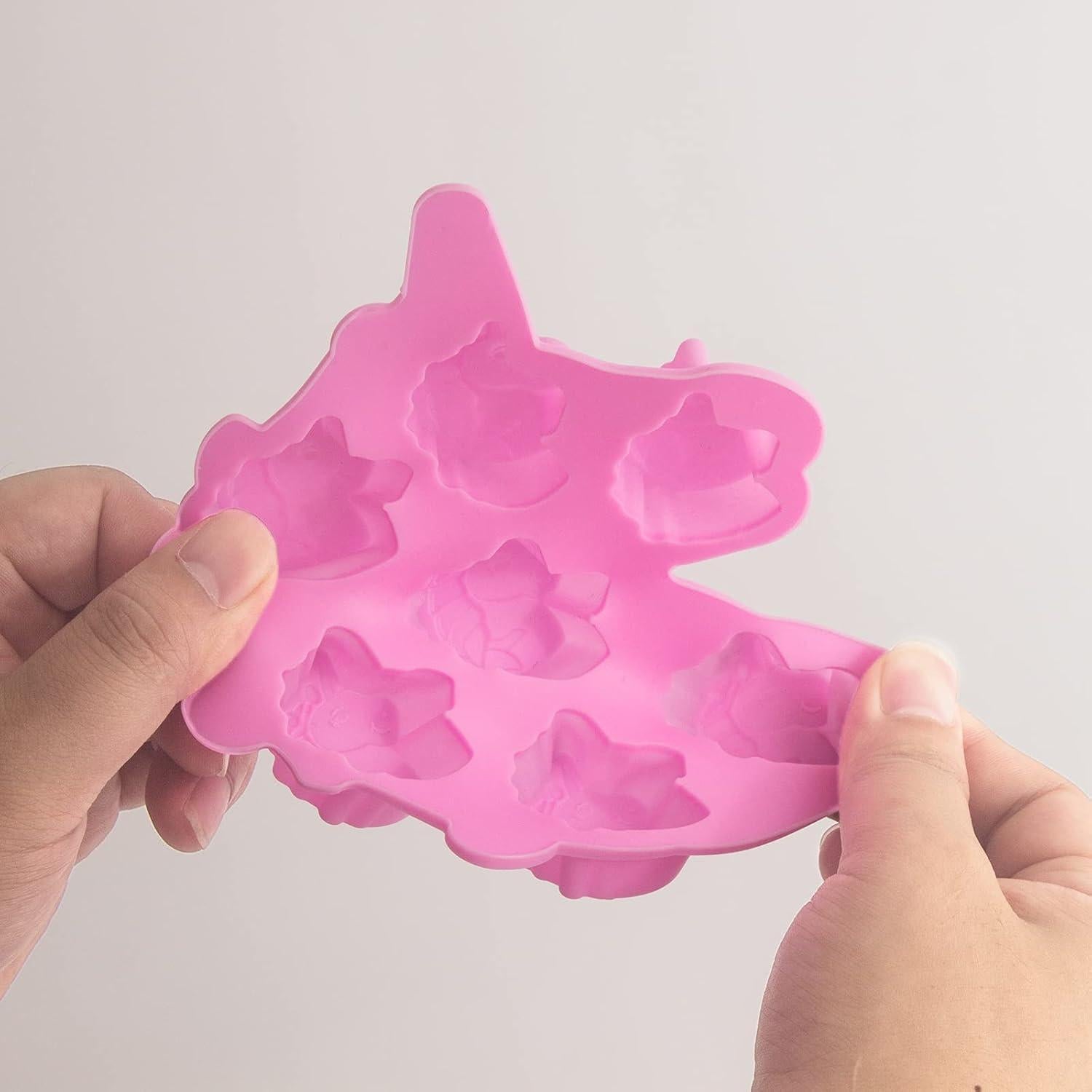 Paquete de 3 Moldes de Silicona Unicornio Vpqnee 14.5x12.3cm