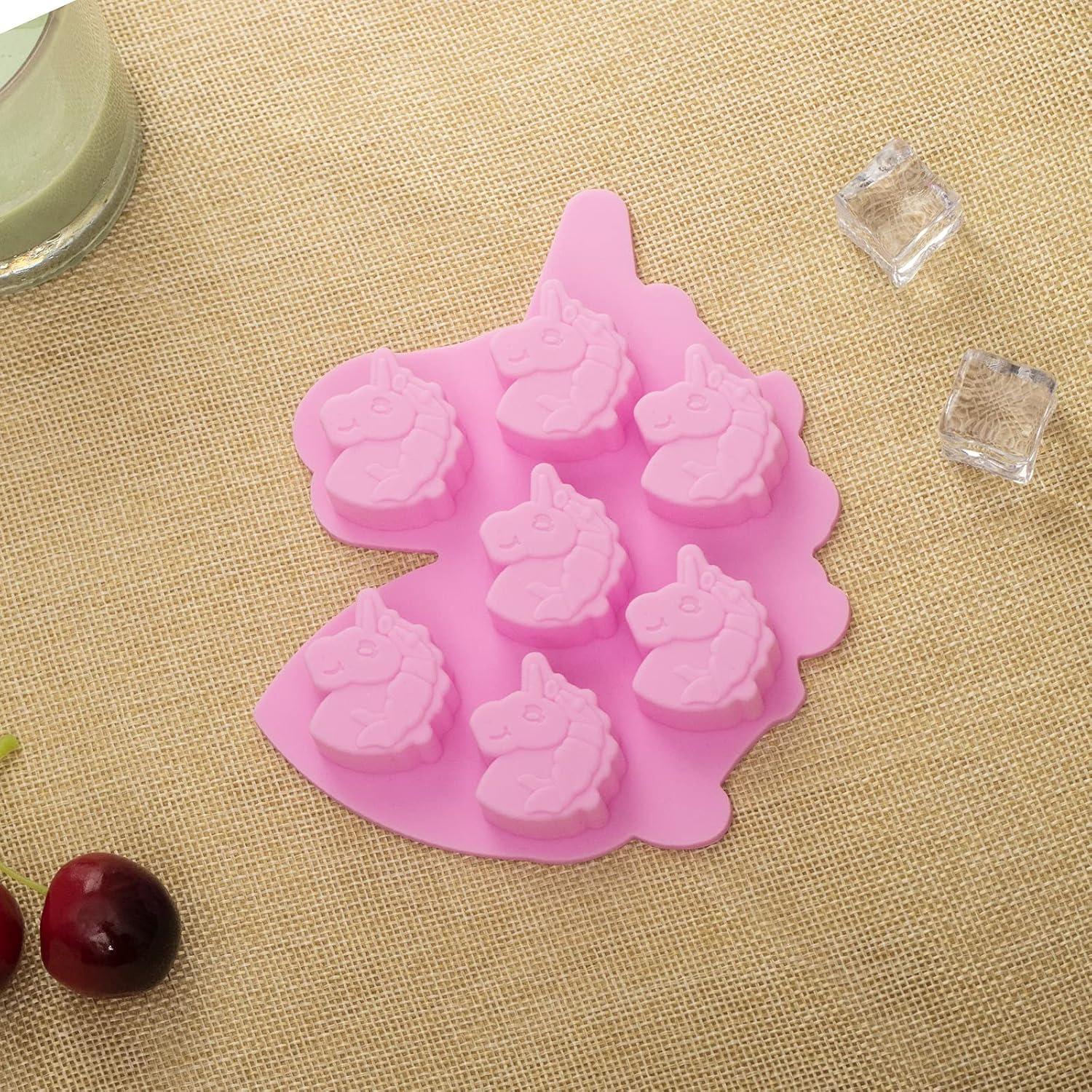 Paquete de 3 Moldes de Silicona Unicornio Vpqnee 14.5x12.3cm