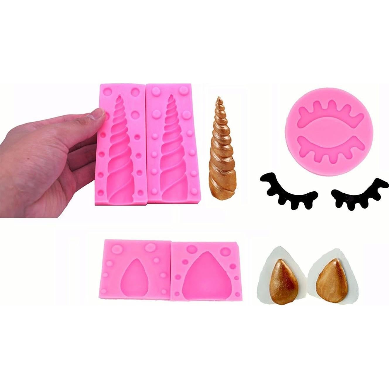 Moldes de Silicona de Unicornio 10 PCS para Pasteles y Manualidades