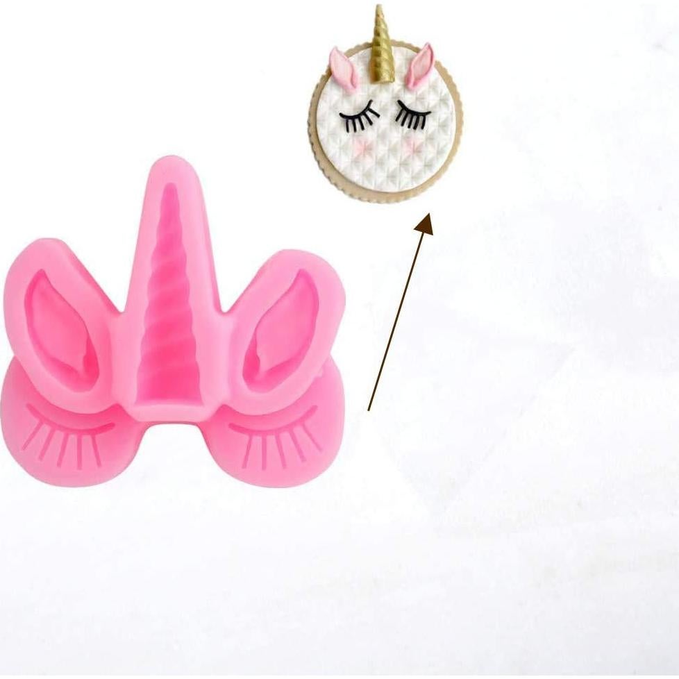 Moldes de Silicona de Unicornio 10 PCS para Pasteles y Manualidades
