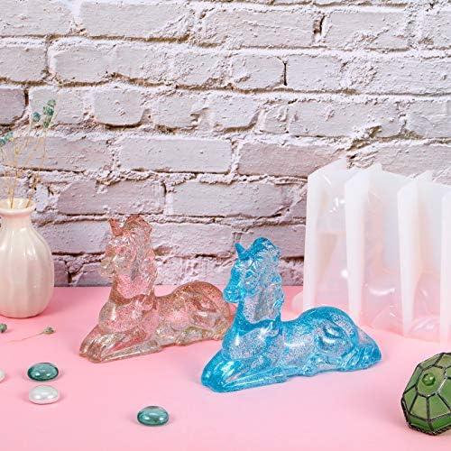 Molde de Silicona 3D Unicornio Patelai para Resina DIY