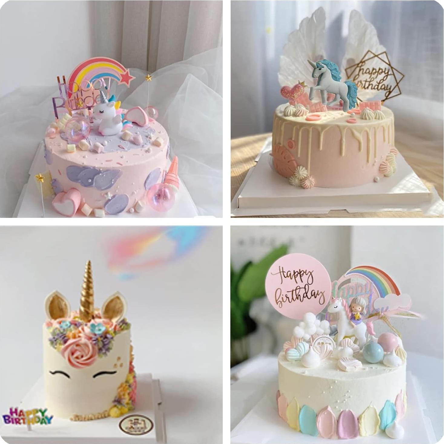 Moldes de Silicona Unicornio ZiXiang Set de 4 para Pasteles