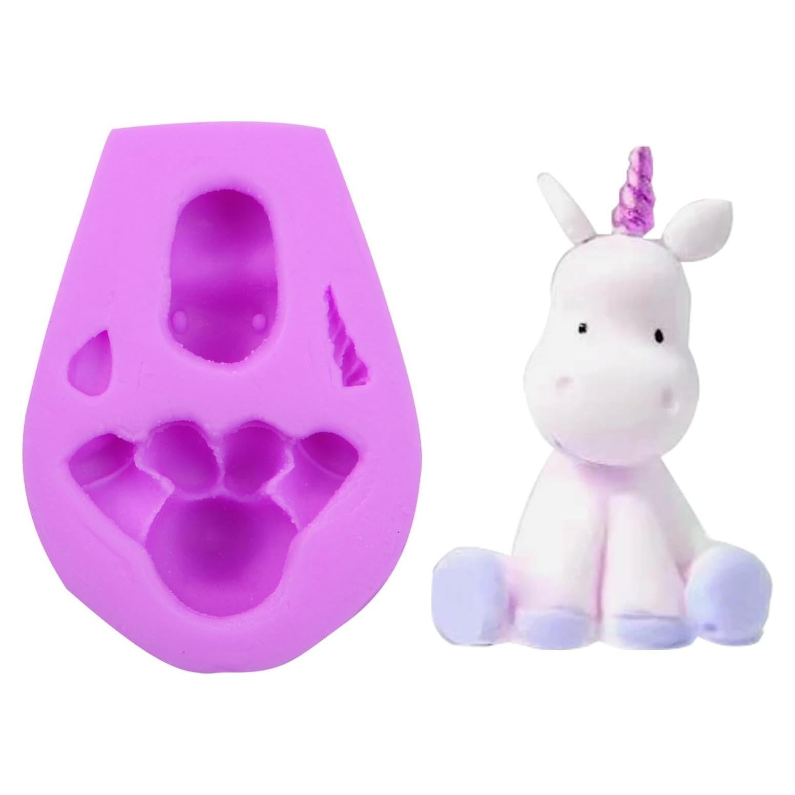 Molde de Silicona Unicornio ACVCATTO 8.2x6cm para Fondant y Chocolate