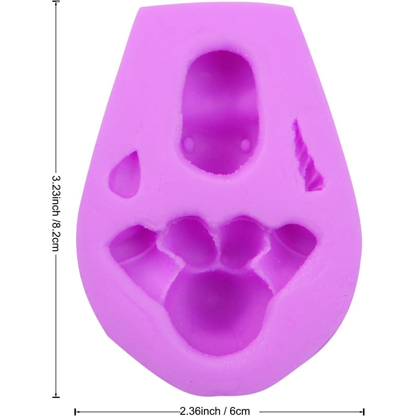 Molde de Silicona Unicornio ACVCATTO 8.2x6cm para Fondant y Chocolate