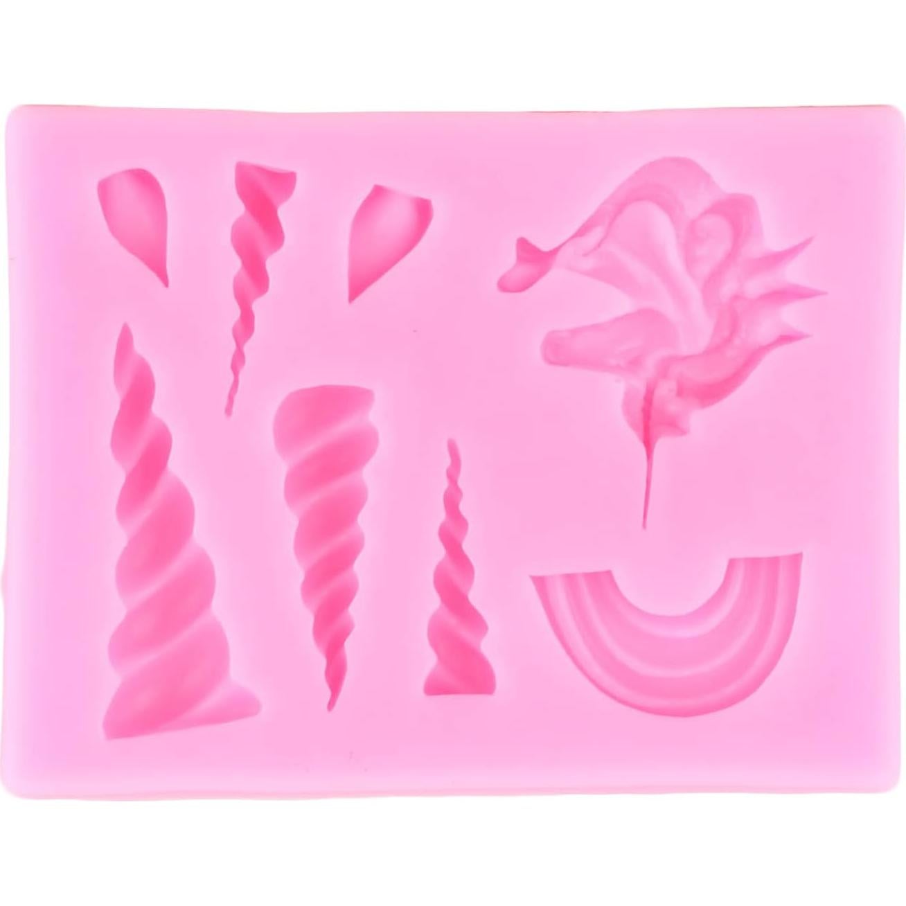 Moldes de Silicona Unicornio MIYAHOUSE - 6 Piezas Decoración Pasteles