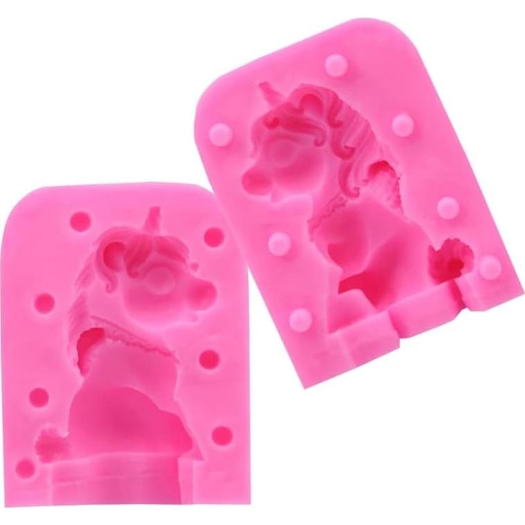 Molde de Silicona 3D Unicornio KXJHY para Pasteles y Jabones