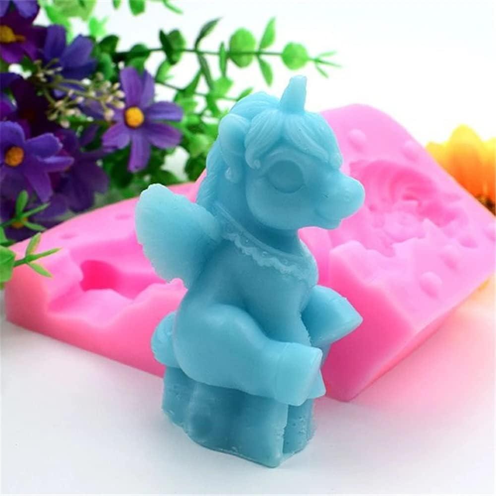 Molde de Silicona 3D Unicornio KXJHY para Pasteles y Jabones
