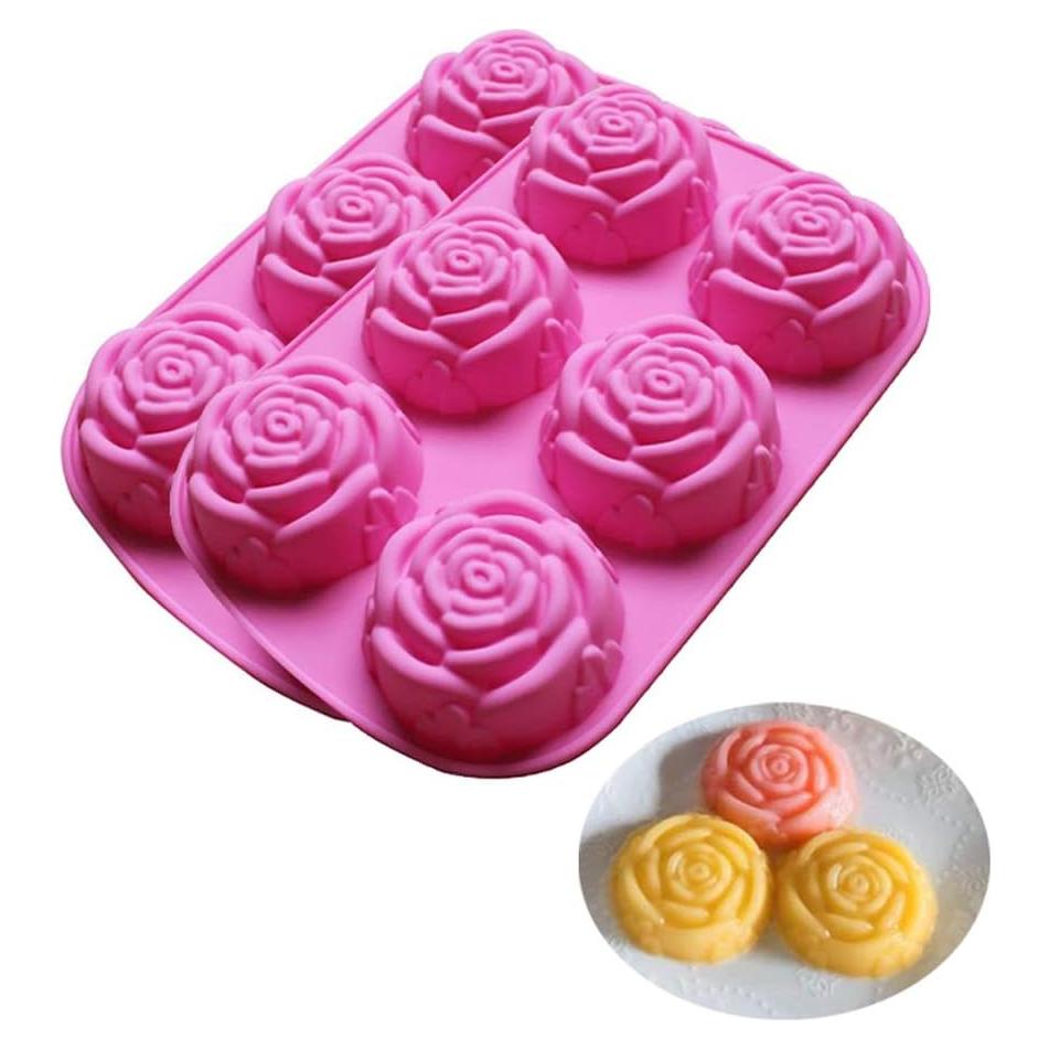 Molde de Silicona para Jabón BAKER DEPOT Rosa 2 Piezas