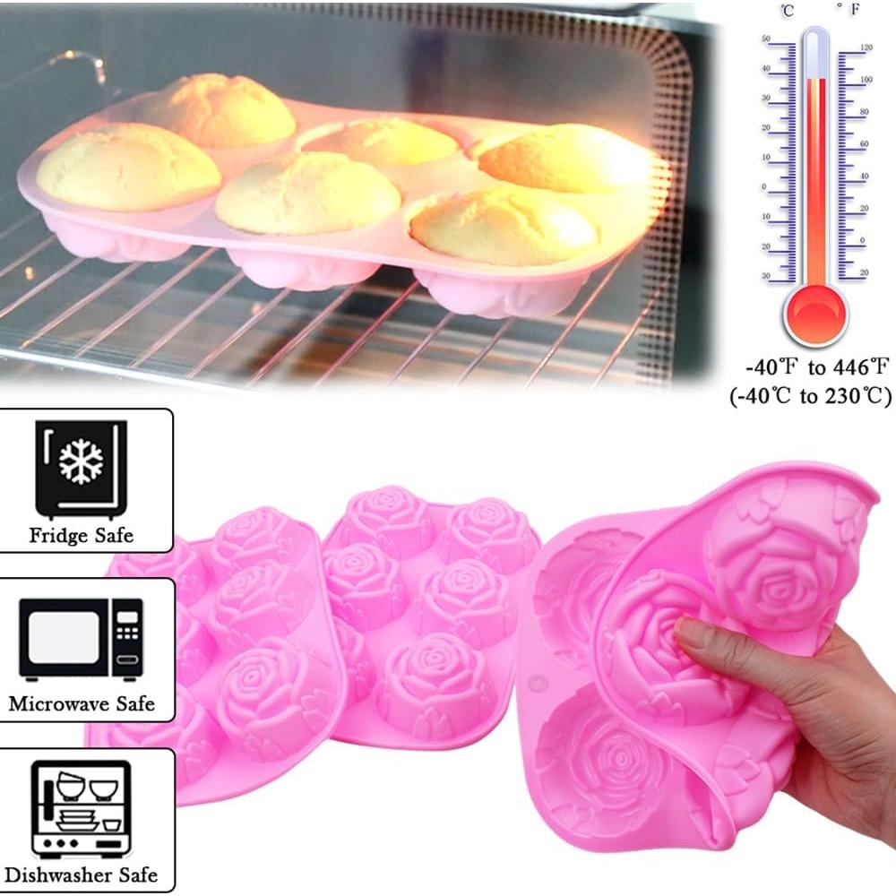 Molde de Silicona para Jabón BAKER DEPOT Rosa 2 Piezas
