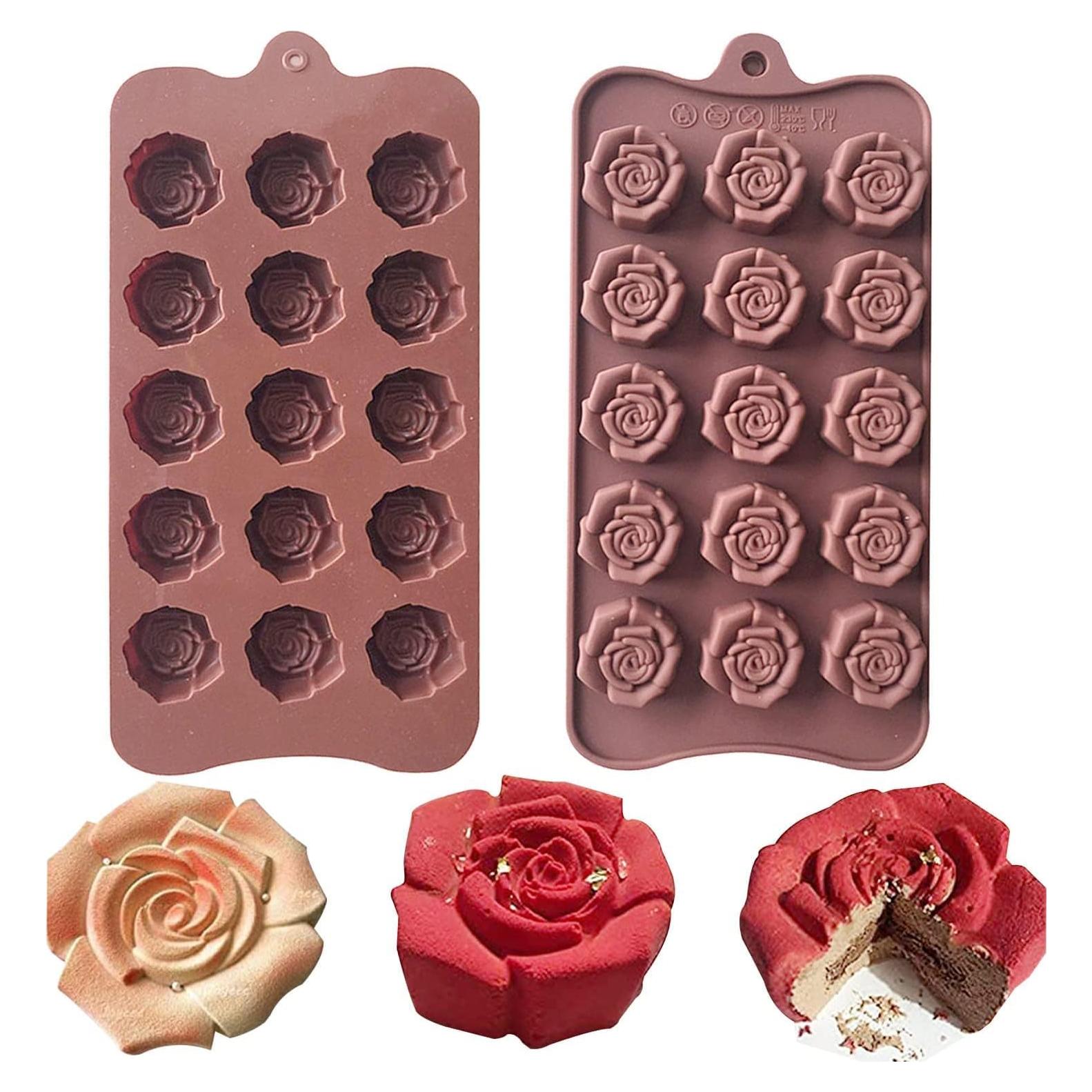 Moldes de Silicona para Chocolate Genericaa - 2 Piezas Rosa