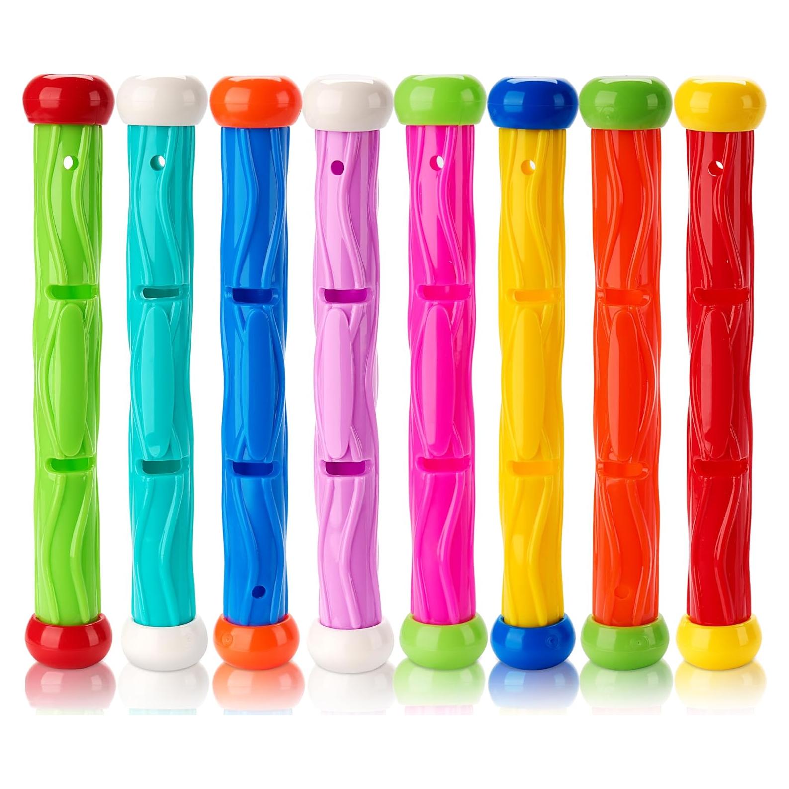 Palos de Buceo Joyin 8 Pcs para Niños, 19.5 cm Coloridos