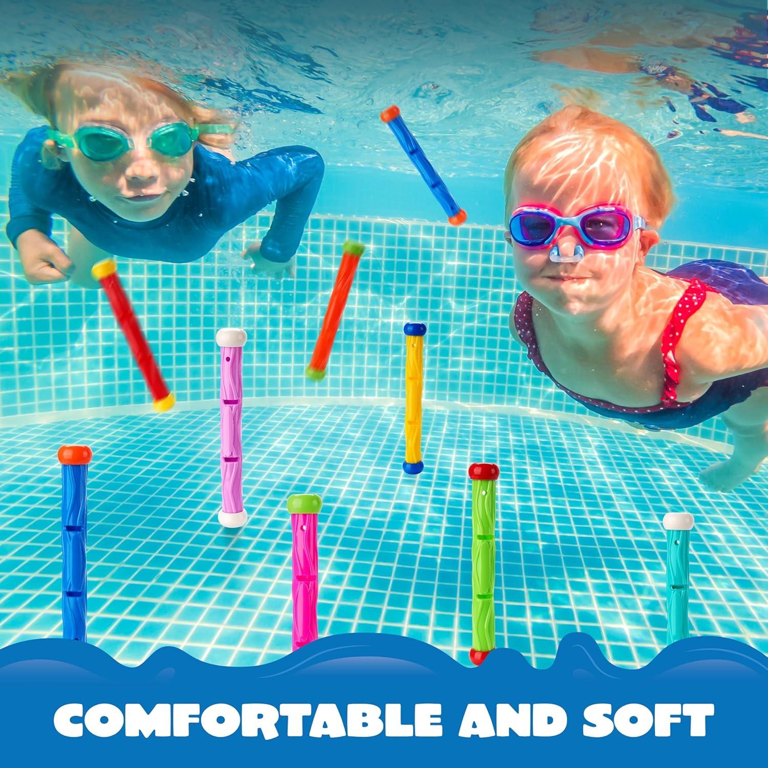Palos de Buceo Joyin 8 Pcs para Niños, 19.5 cm Coloridos