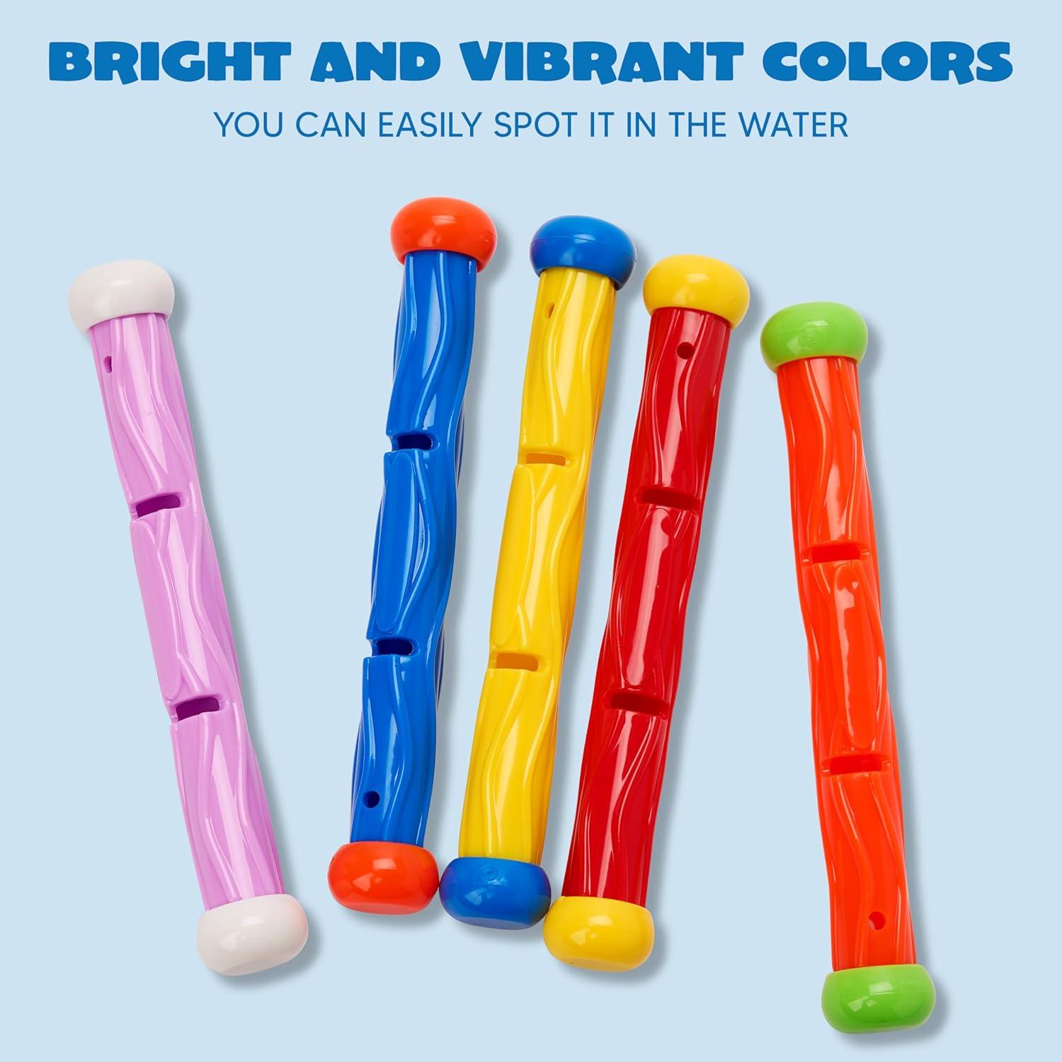 Palos de Buceo Joyin 8 Pcs para Niños, 19.5 cm Coloridos