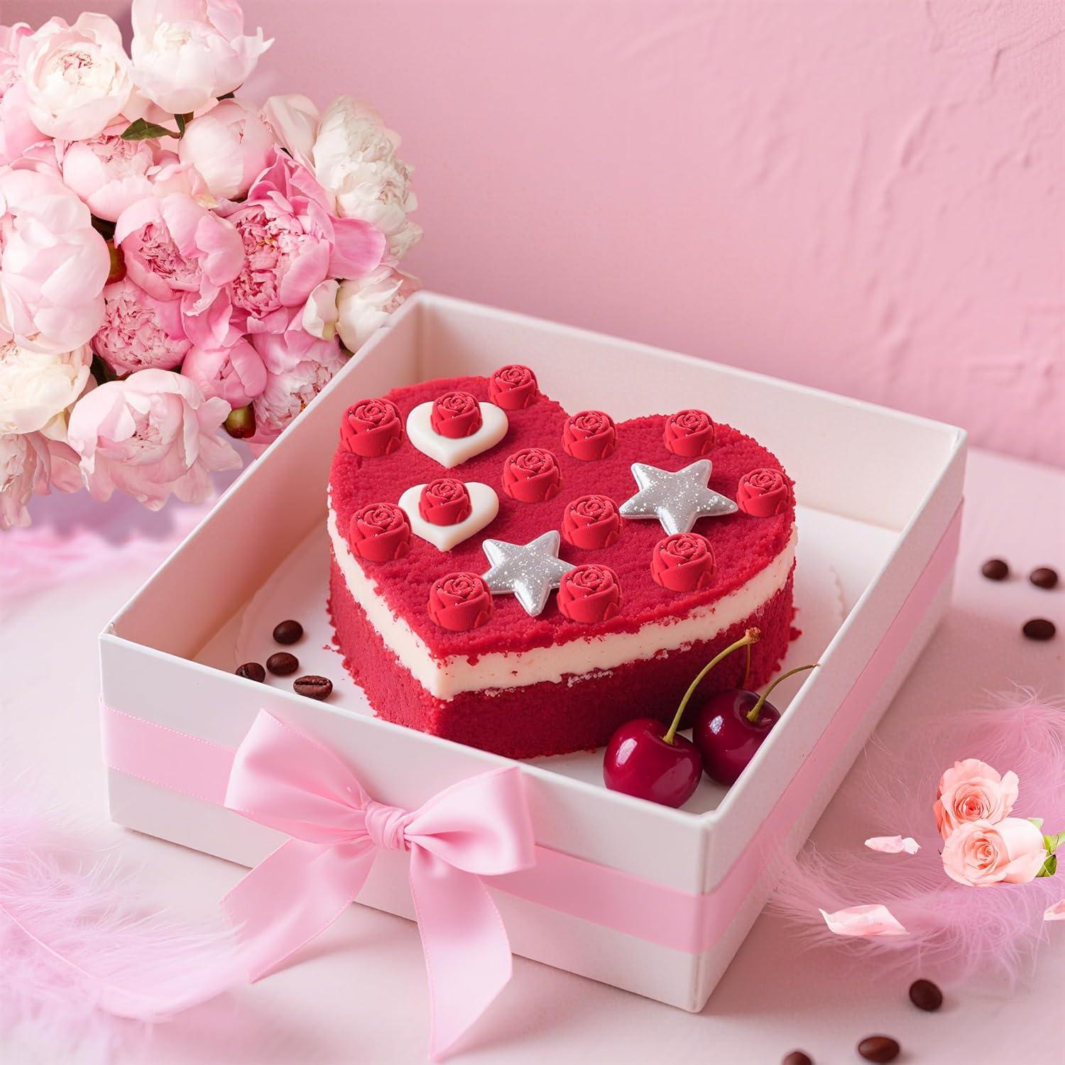 Molde de Rosa de Silicona YIFOCUS - 2 Pcs Antiadherente 29x17.5 cm