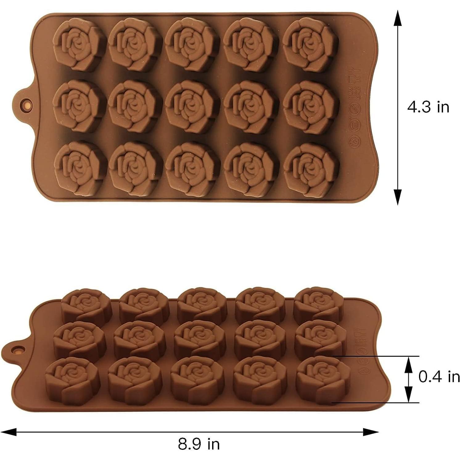 Moldes de Chocolate Silicona Rosa Bamutu 2 Piezas 30 Cavidades