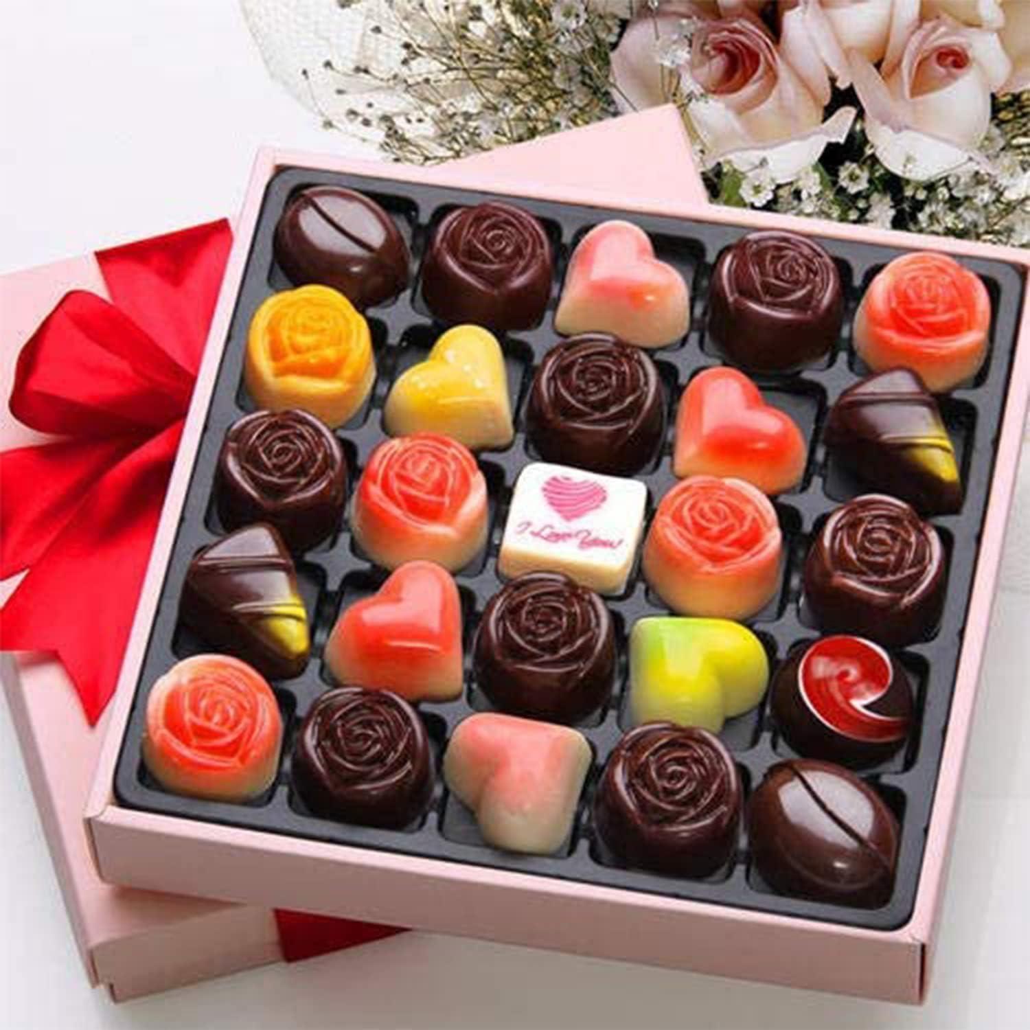 Moldes de Chocolate Silicona Rosa Bamutu 2 Piezas 30 Cavidades