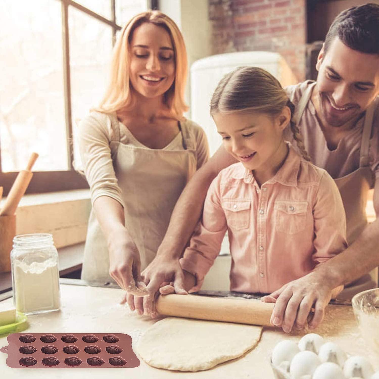 Moldes de Chocolate Silicona Rosa Bamutu 2 Piezas 30 Cavidades