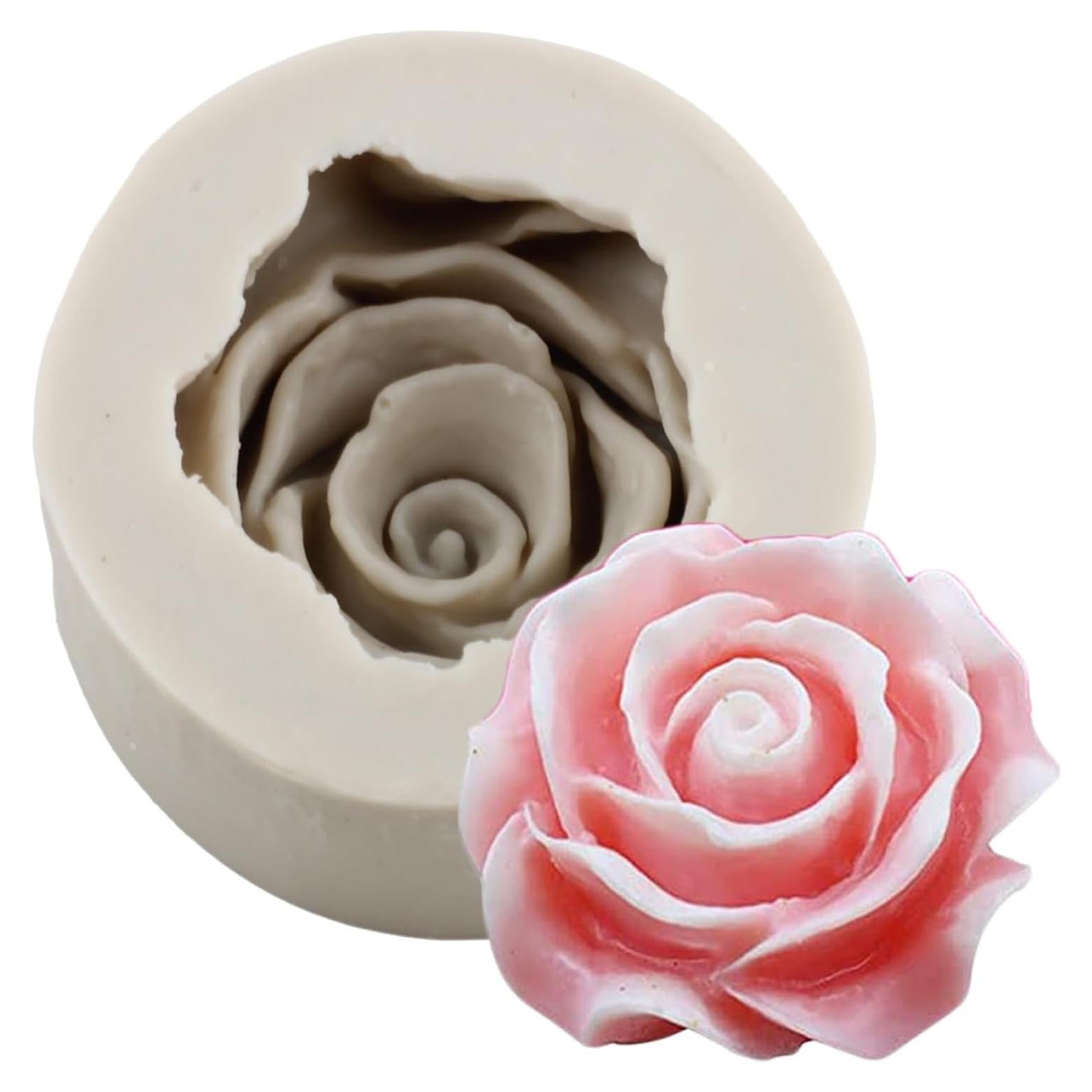 Flower Bloom Rose Shape Silicone Fondant Molds For Wedding Cake Decorating Cupcake Topper Chocolate Candy Gum Paste Soap Candle Polymer Clay