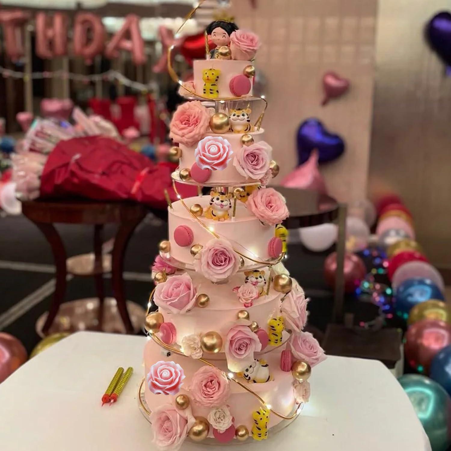 Flower Bloom Rose Shape Silicone Fondant Molds For Wedding Cake Decorating Cupcake Topper Chocolate Candy Gum Paste Soap Candle Polymer Clay