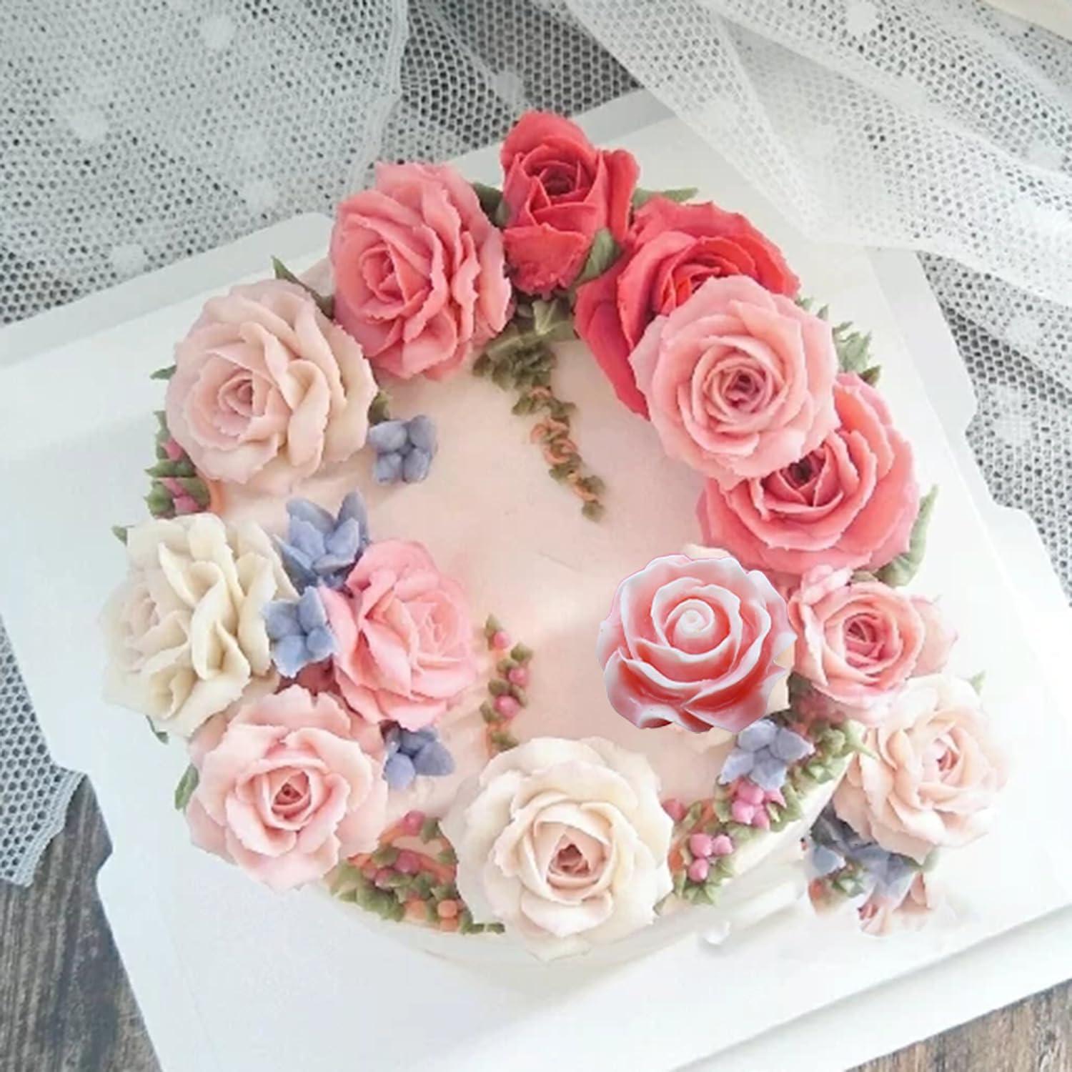 Flower Bloom Rose Shape Silicone Fondant Molds For Wedding Cake Decorating Cupcake Topper Chocolate Candy Gum Paste Soap Candle Polymer Clay