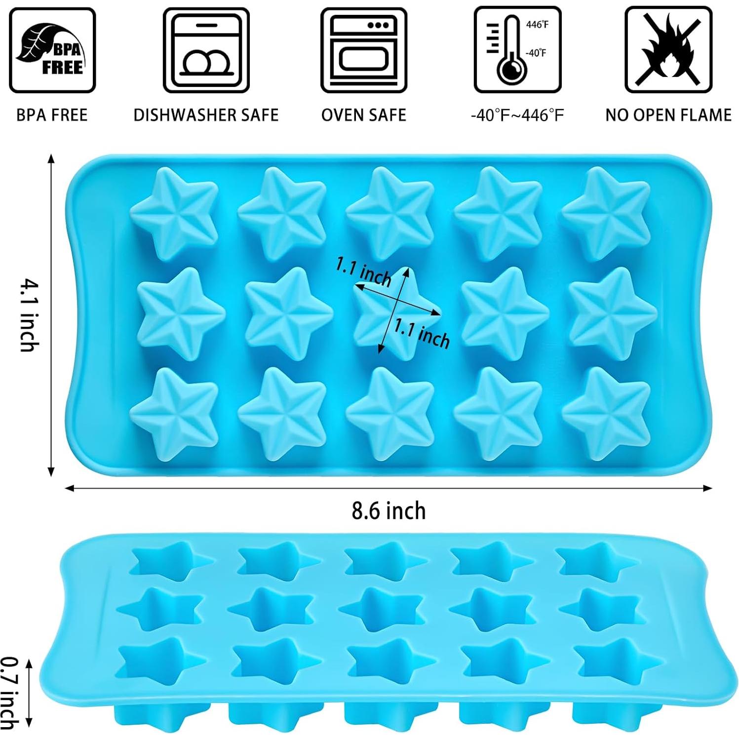 Juego de 6 Moldes de Silicona CLUEWR para Chocolate y Caramelo