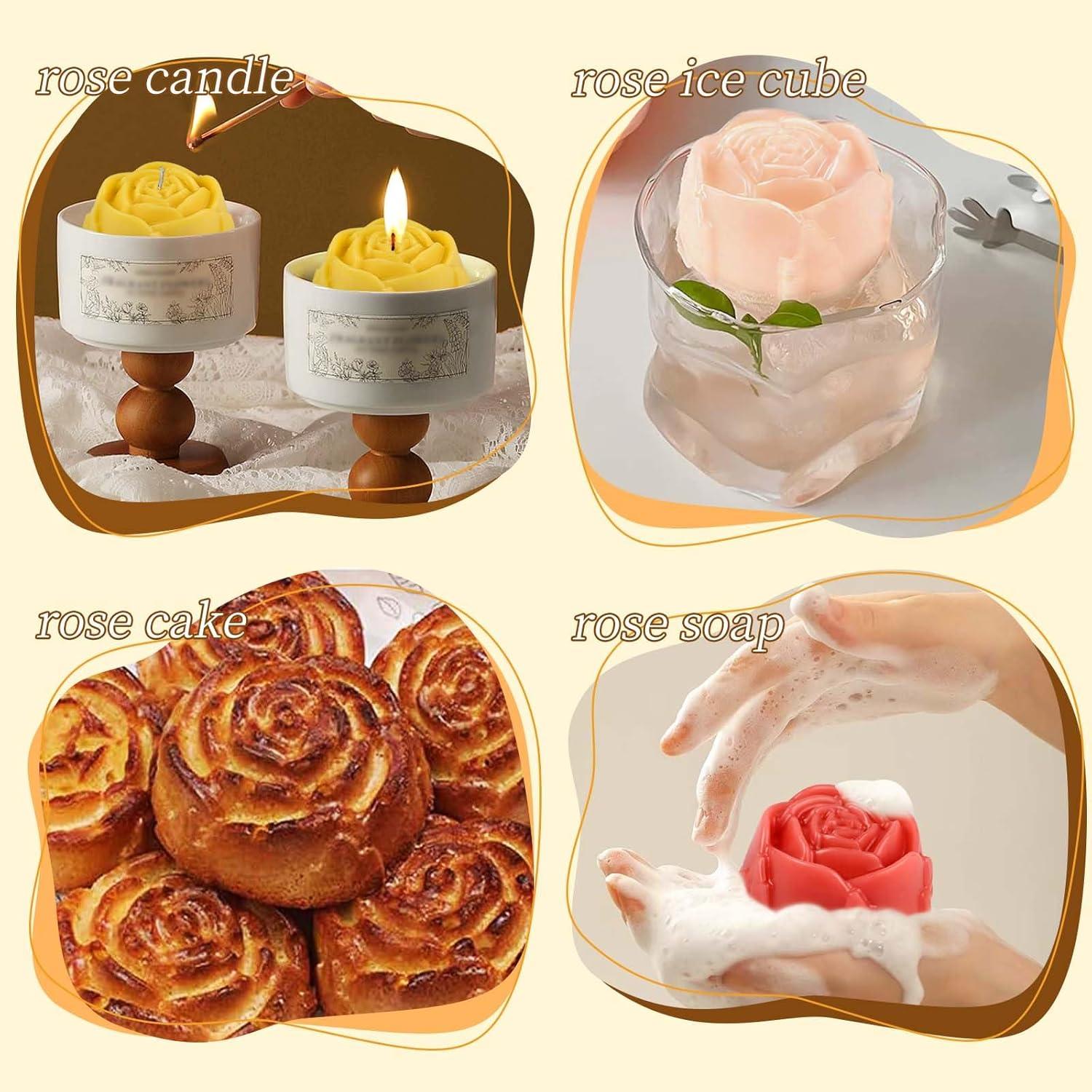 Molde de Silicona Rosa SIQINZONGWA 18 Cavidades 25.7x17.3 cm