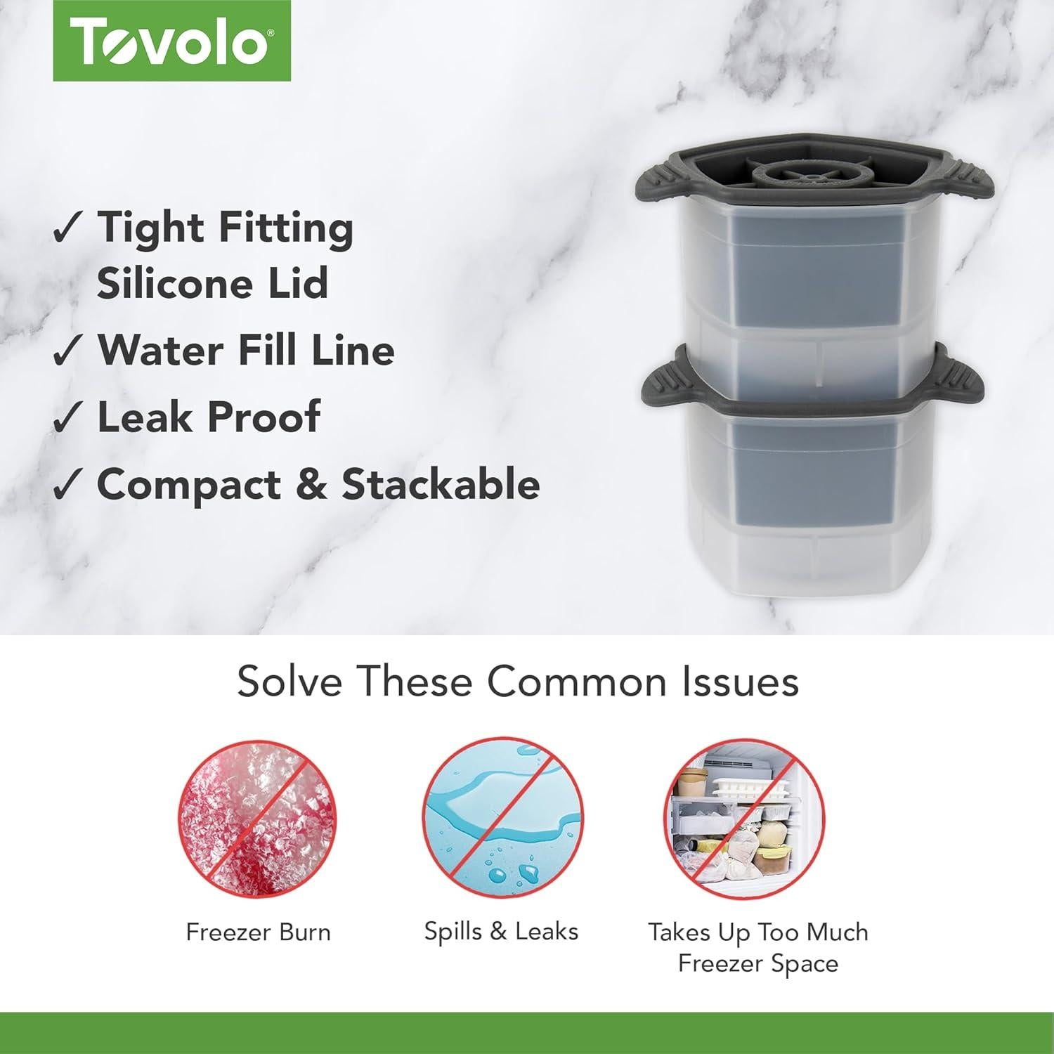 Set de 2 Moldes de Hielo en Forma de Rosa Tovolo - Silicona