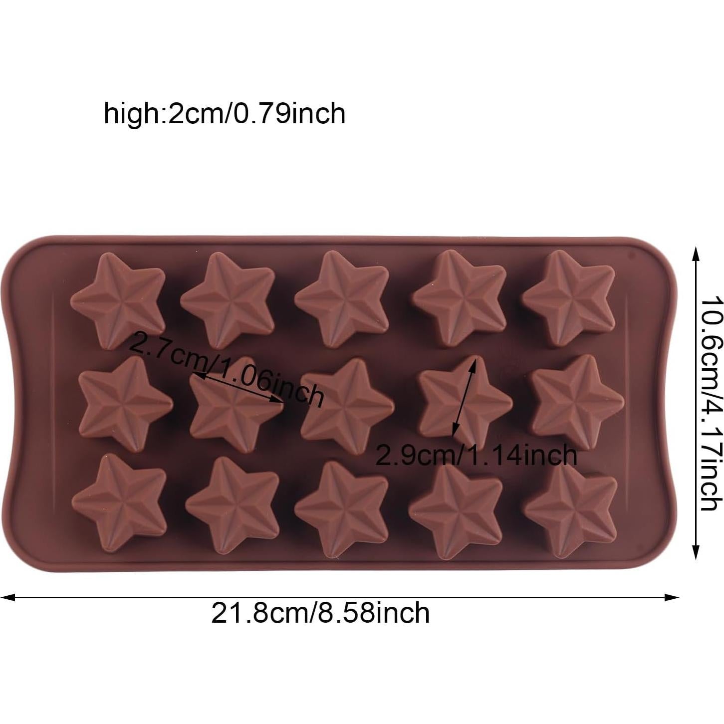 Moldes de Silicona para Chocolate Estrella YIMINGMOLD - 2 Piezas