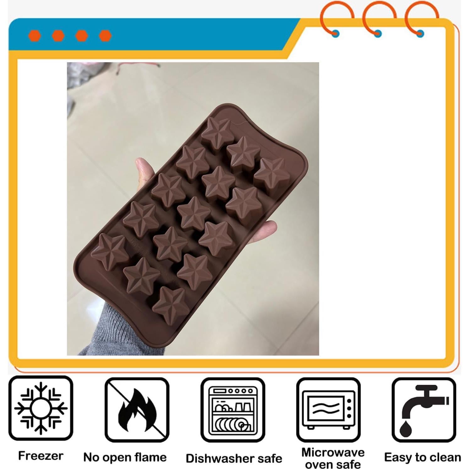 Moldes de Silicona para Chocolate Estrella YIMINGMOLD - 2 Piezas