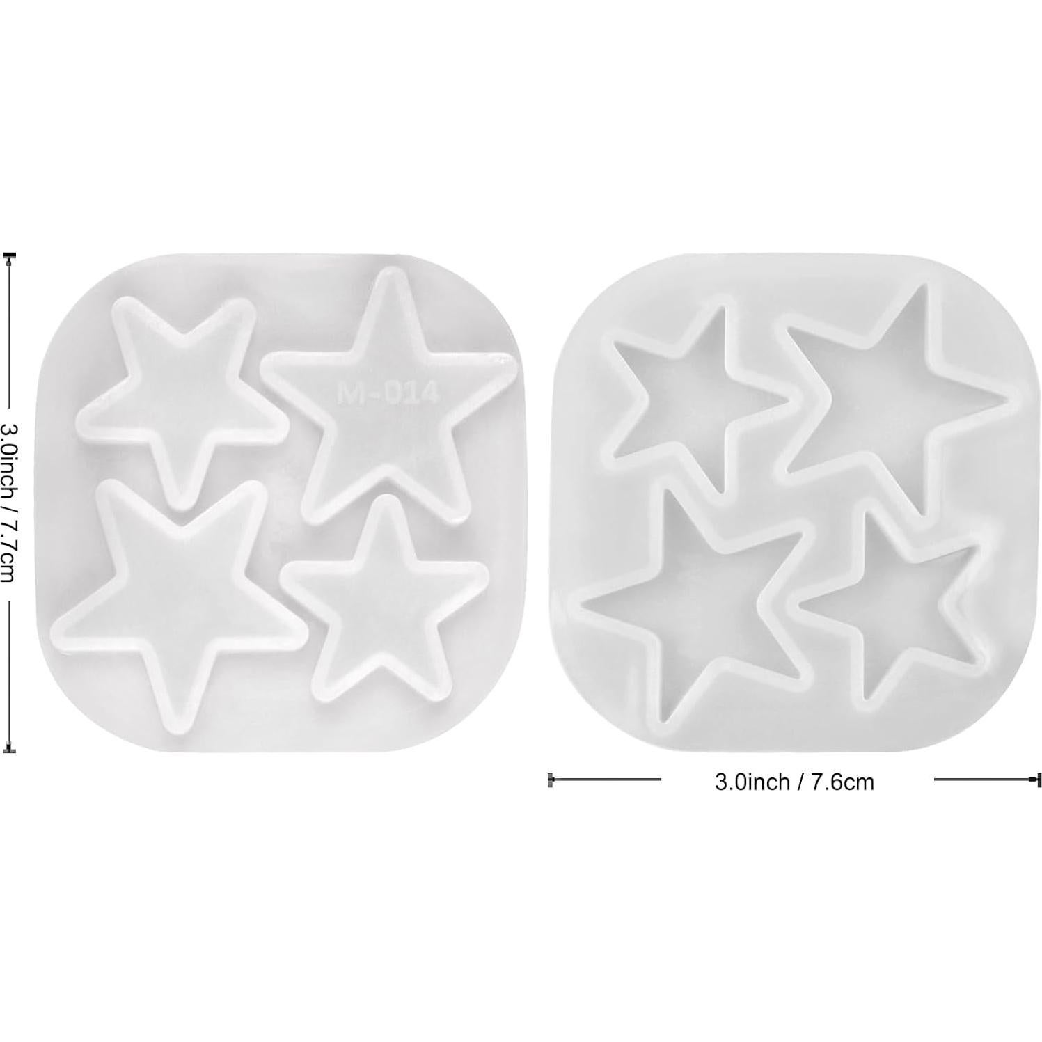 Moldes de Resina de Silicona Estrella ACVCATTO 16.5x8.1cm