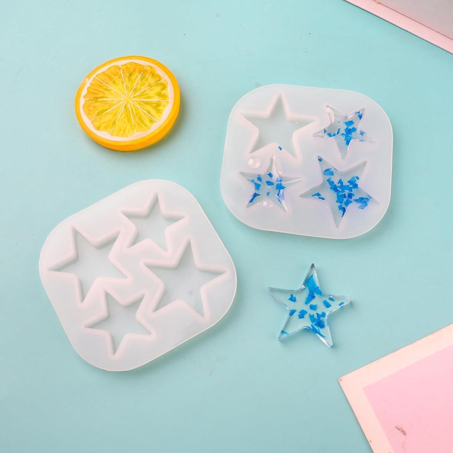 Moldes de Resina de Silicona Estrella ACVCATTO 16.5x8.1cm