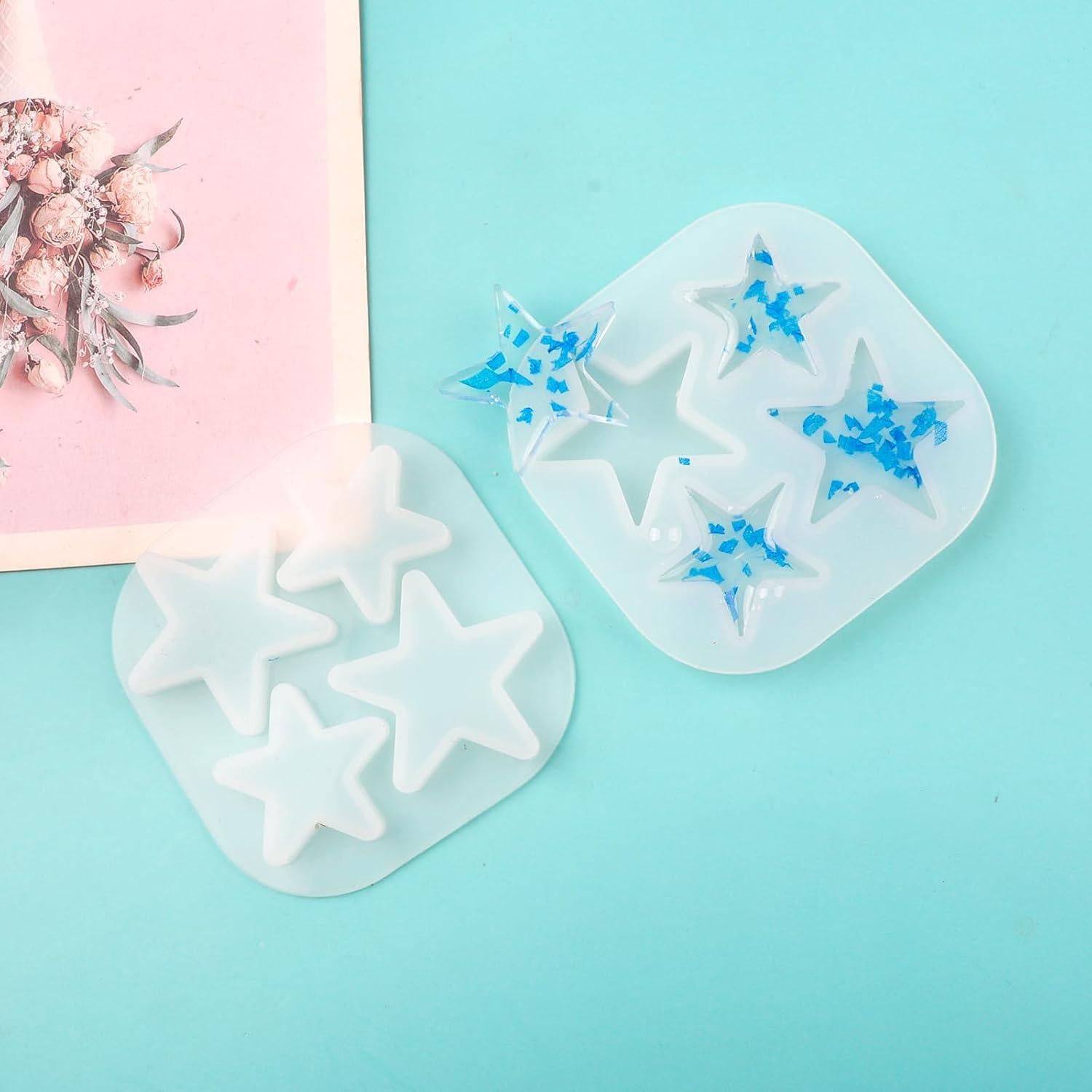 Moldes de Resina de Silicona Estrella ACVCATTO 16.5x8.1cm