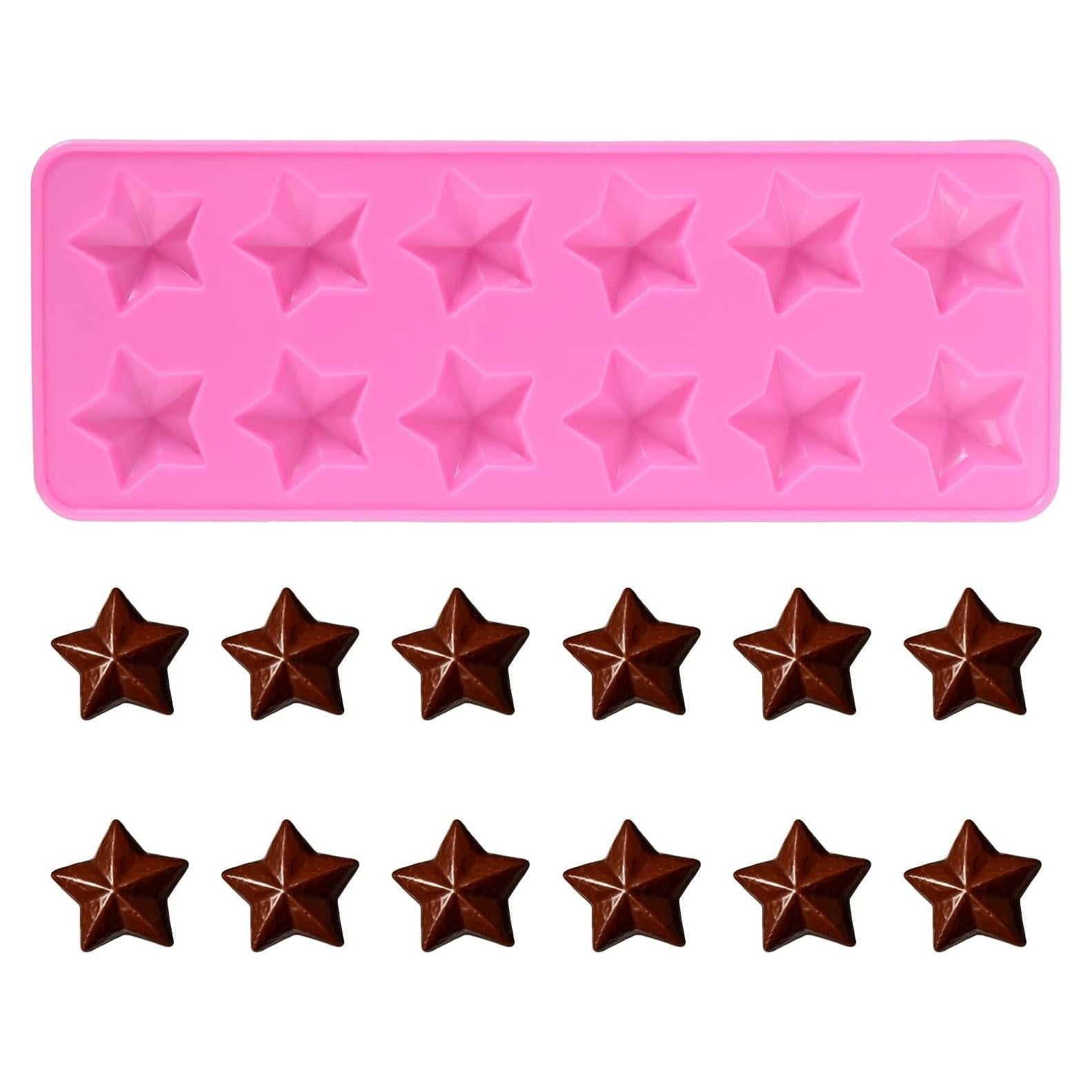 Molde de Chocolate en Silicona Rosa InnoHHustle 12 Cavidades