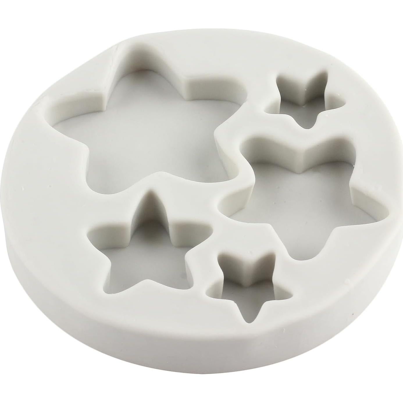 Star Silicone Mold 3D Stars Shape Silicone Mold For Sugar Cake Decorating Cupcake Topper Candy Chocolate Gum Paste Polymer Clay