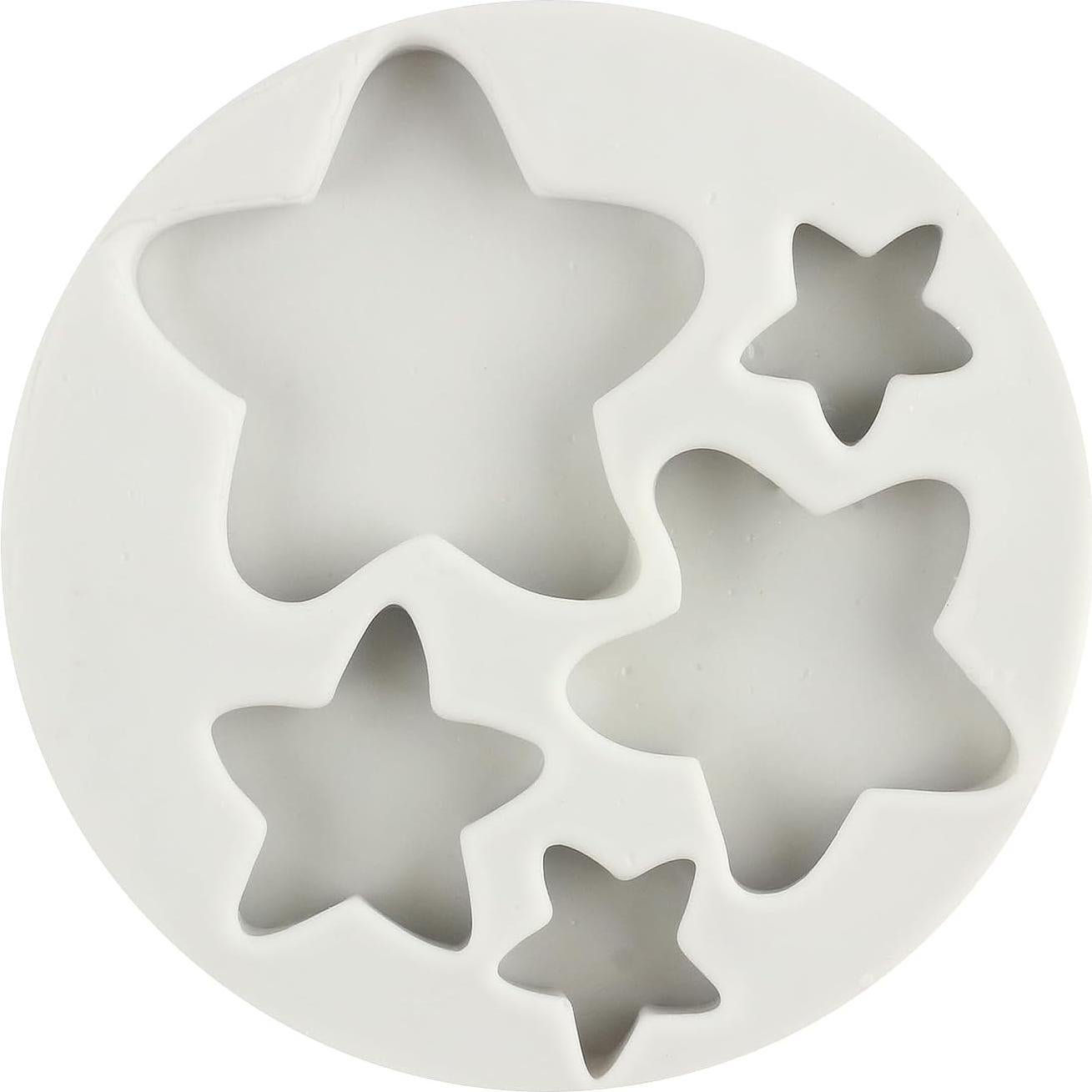 Star Silicone Mold 3D Stars Shape Silicone Mold For Sugar Cake Decorating Cupcake Topper Candy Chocolate Gum Paste Polymer Clay