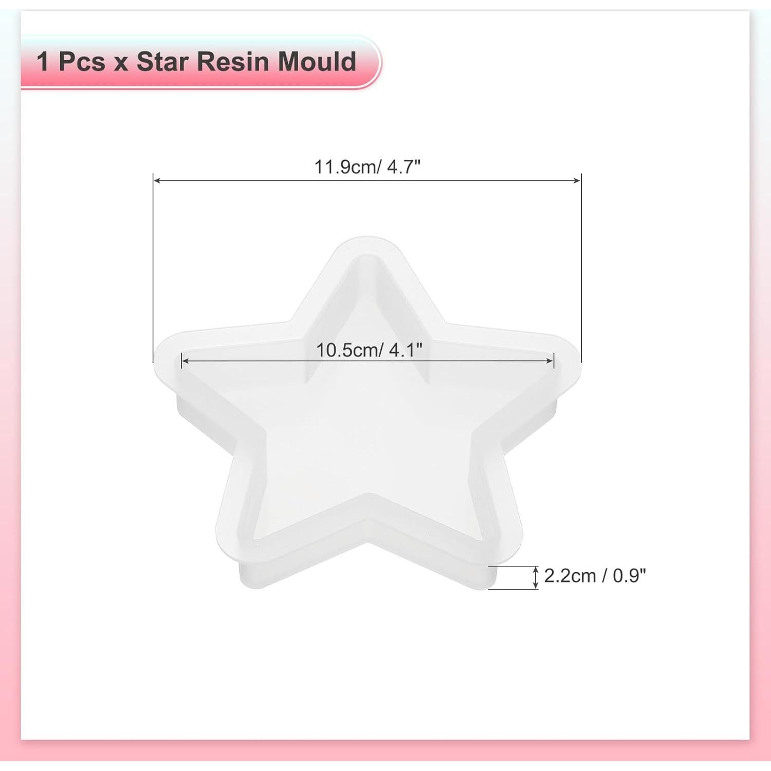Molde de Resina Estrella 11.9cm PATIKIL Silicona Blanca