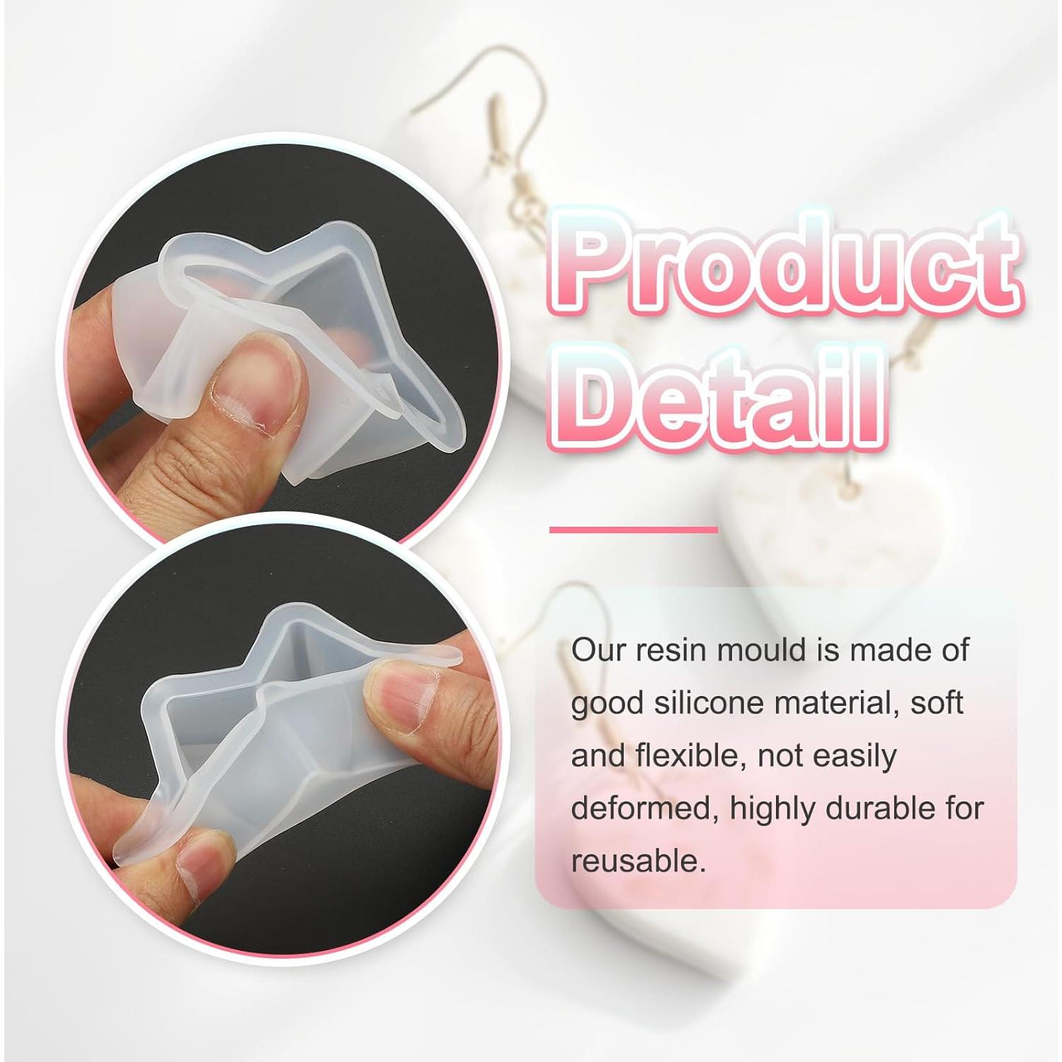 Molde de Resina Estrella 11.9cm PATIKIL Silicona Blanca