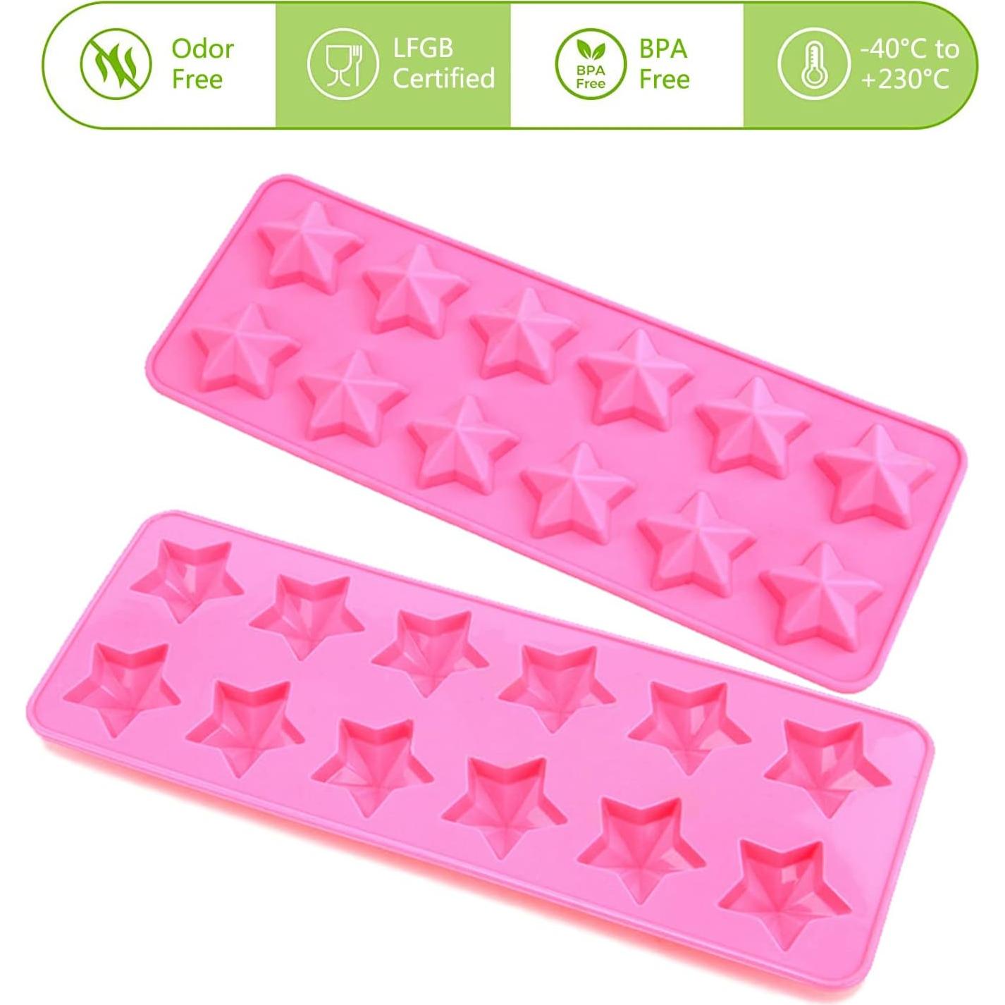 Molde de Silicona para Chocolate Estrella Rosa Murong 26x10cm