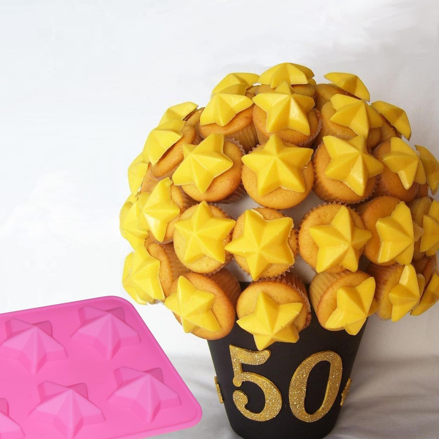 Molde de Silicona para Chocolate Estrella Rosa Murong 26x10cm