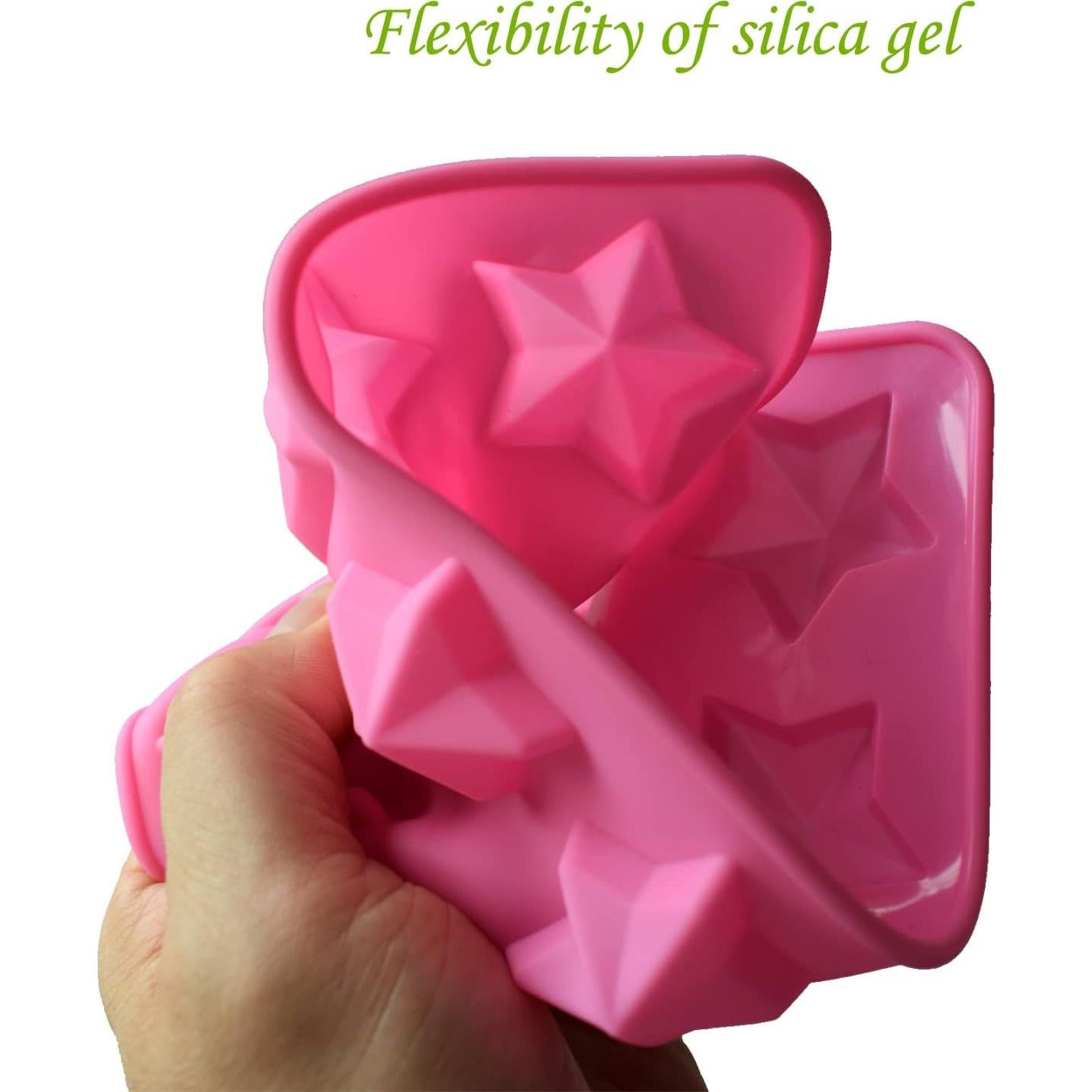 Molde de Silicona para Chocolate Estrella Rosa Murong 26x10cm