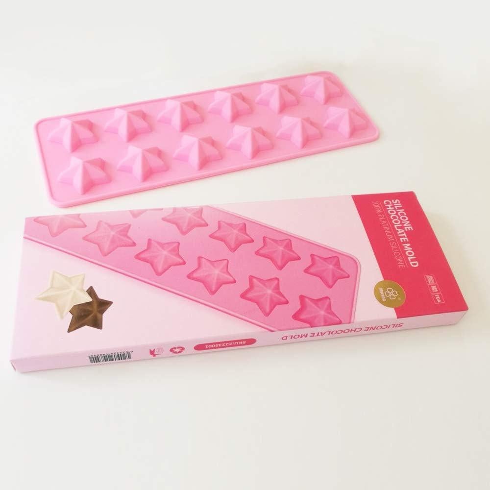 Molde de Silicona para Chocolate Estrella Rosa Murong 26x10cm