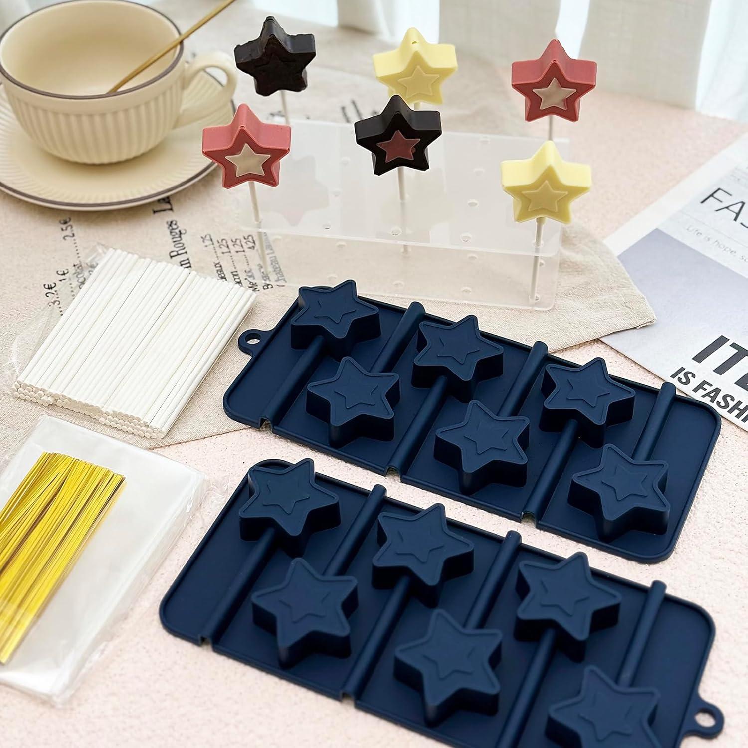 Moldes de Lollipop Estrella LLchunyun - 2 Piezas Silicona