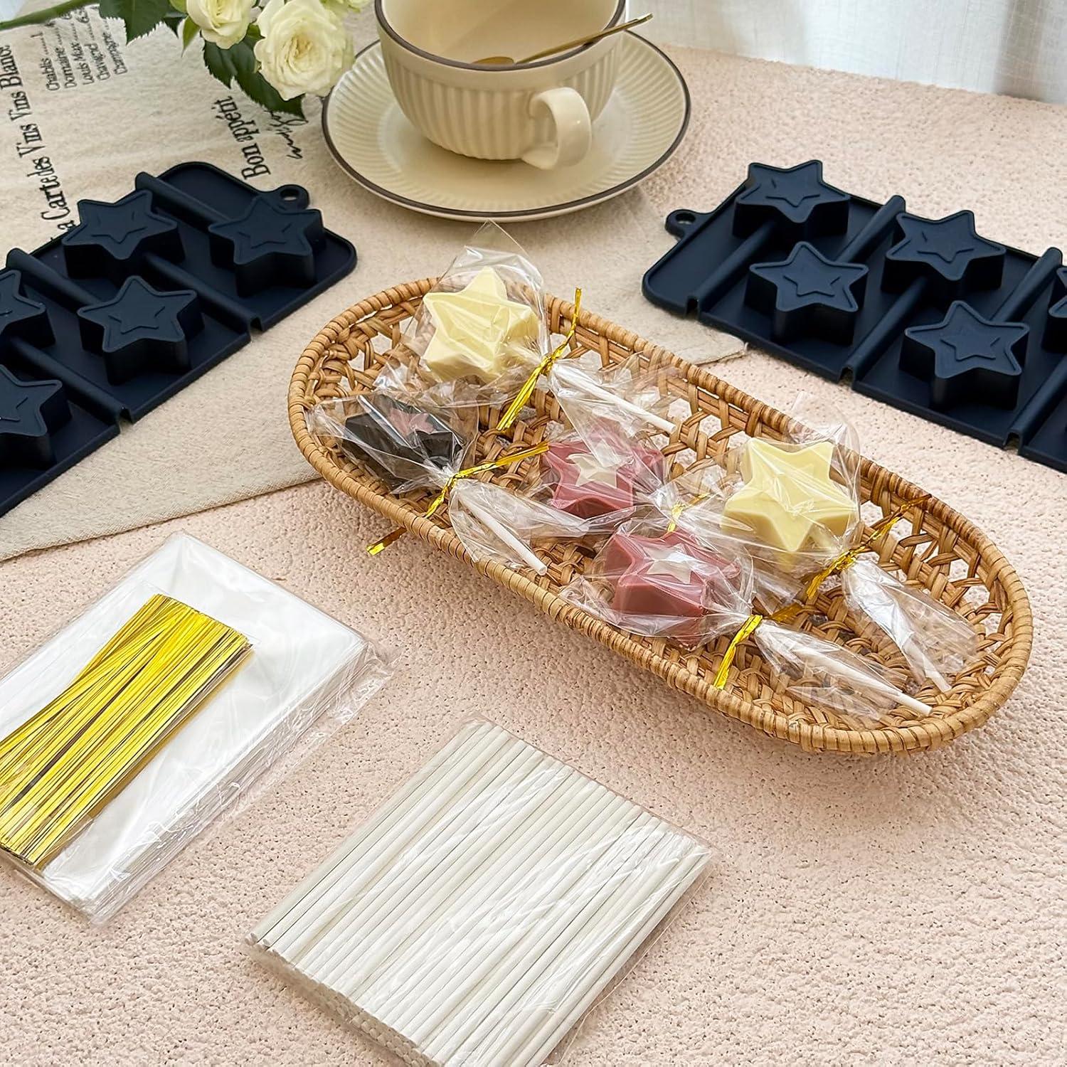 Moldes de Lollipop Estrella LLchunyun - 2 Piezas Silicona